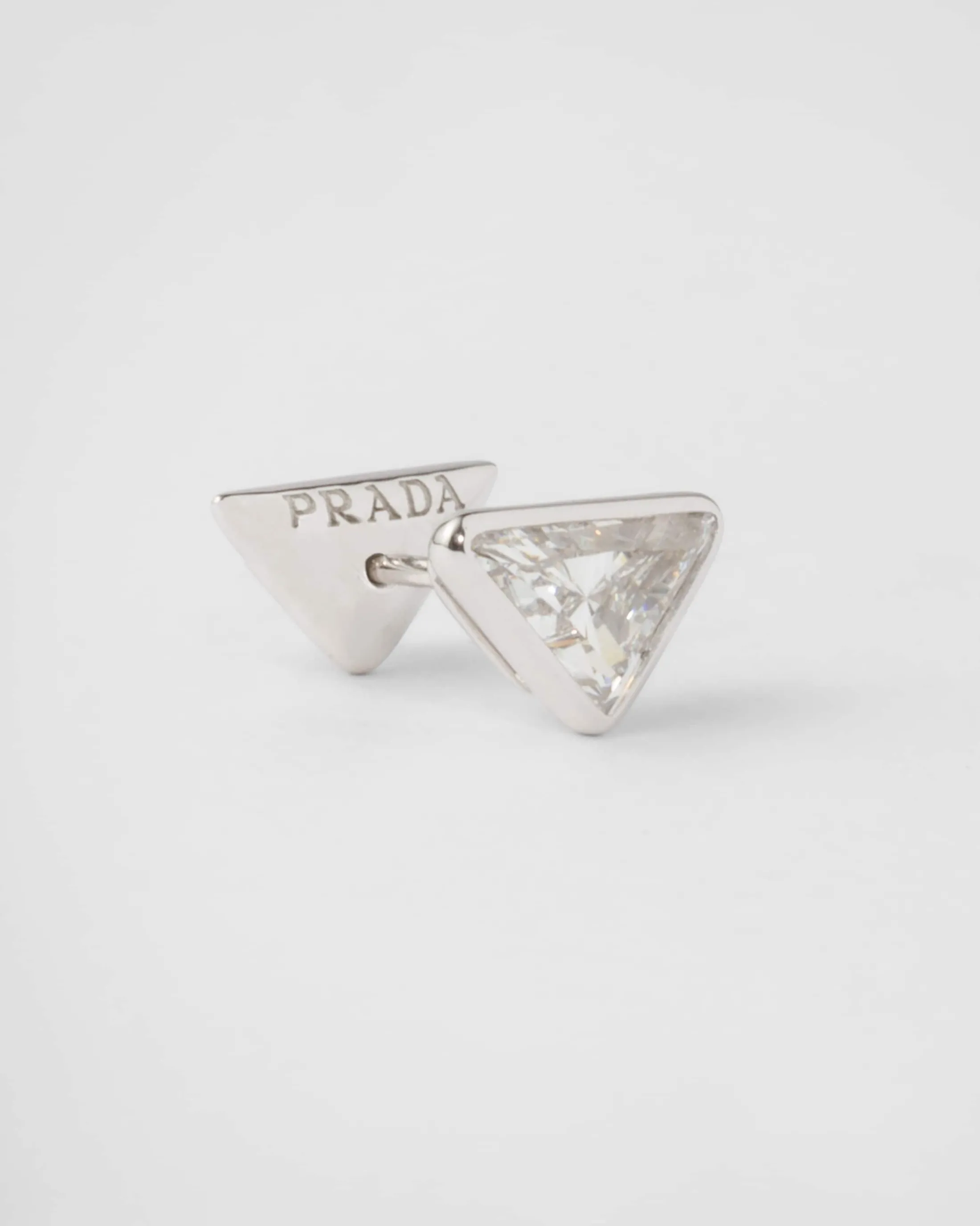 Prada Eternal Gold single earring - white gold and laboratory-grown diamonds Whitegold/white Clearance