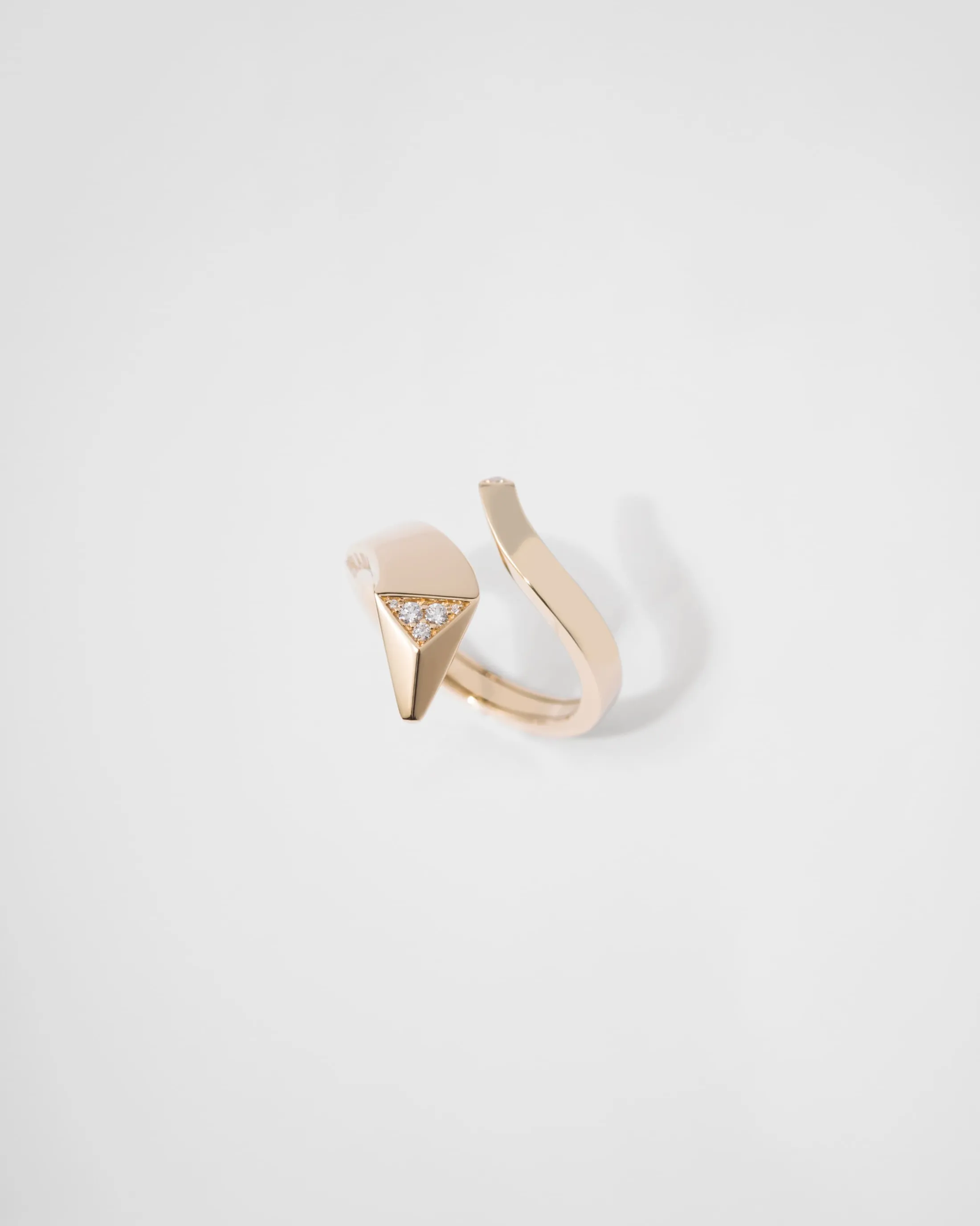 Prada Eternal Gold snake mini ring in yellow gold and diamonds Gold/white Sale