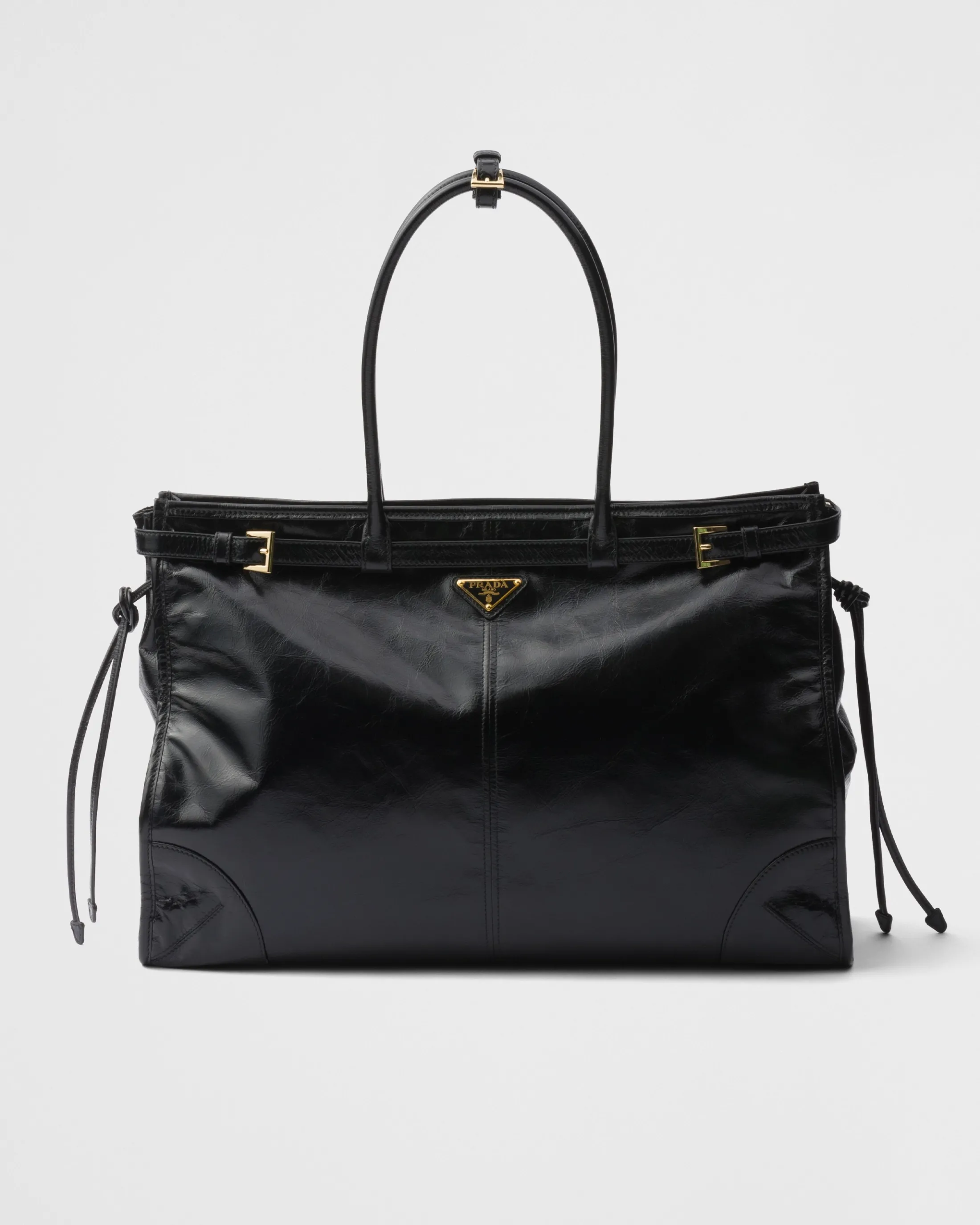 Prada Extra large leather handbag Black Sale