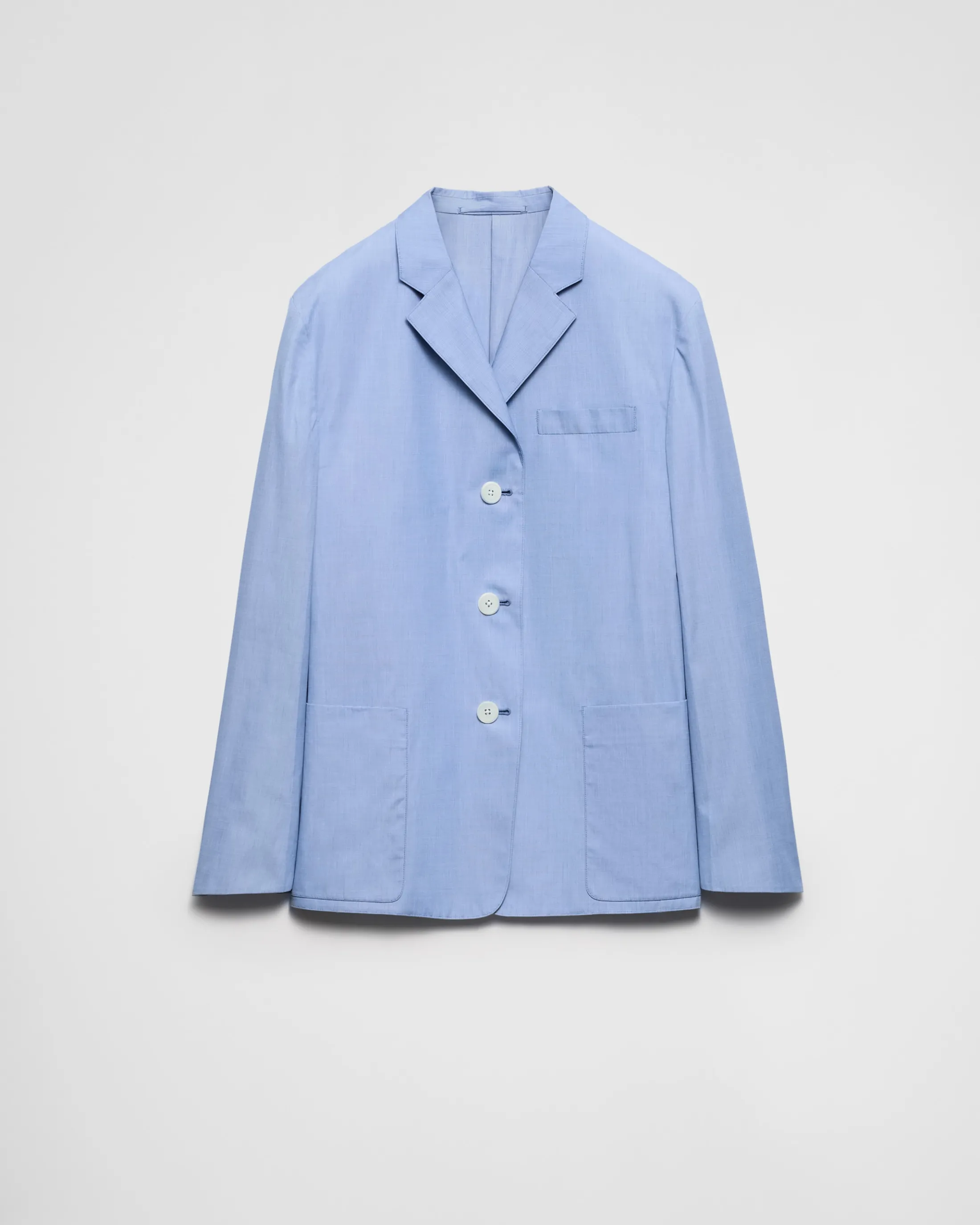 Prada Fil-à-fil single-breasted jacket Sapphireblue Fashion