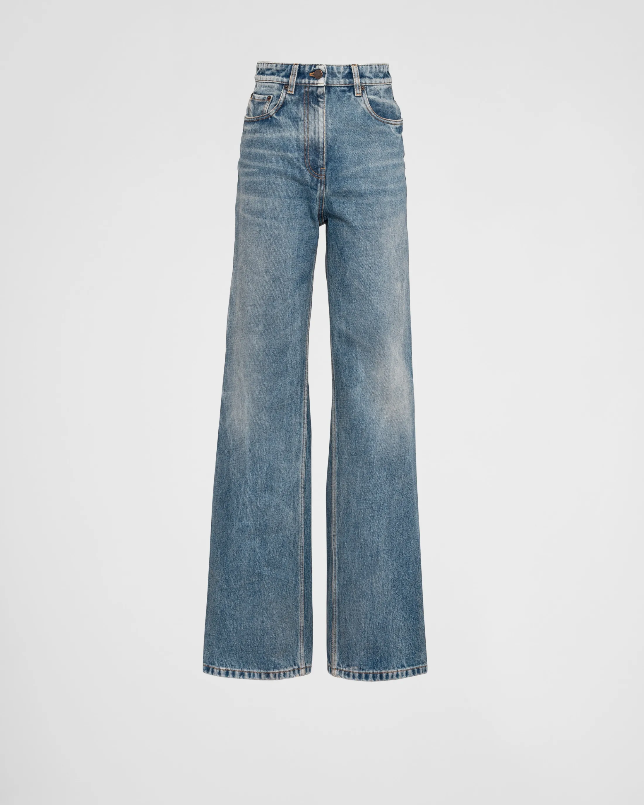 Prada Five-pocket denim jeans Skyblue Flash Sale