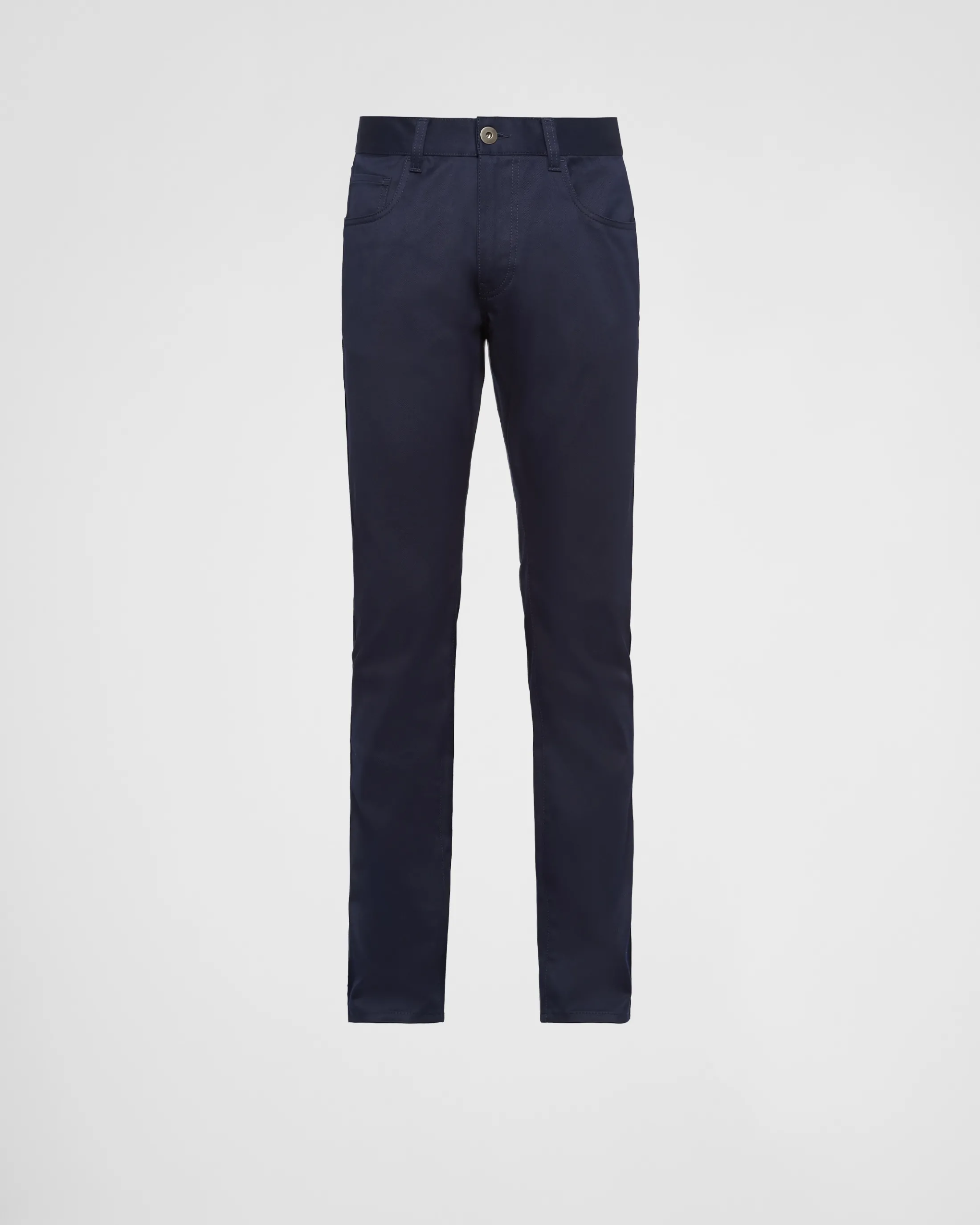 Prada Five-pocket stretch drill jeans Navy Outlet