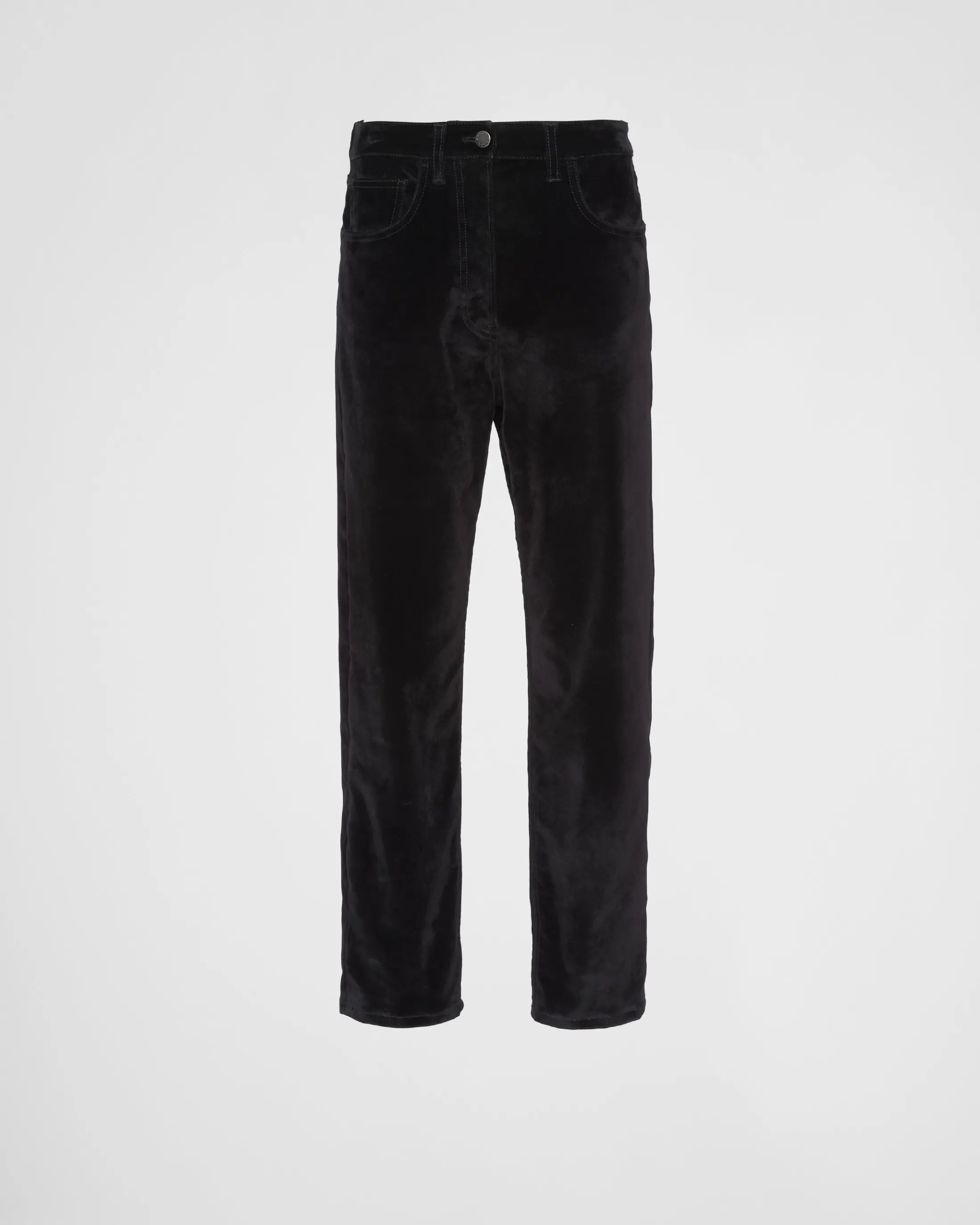 Prada Five-pocket velvet denim jeans Black Best