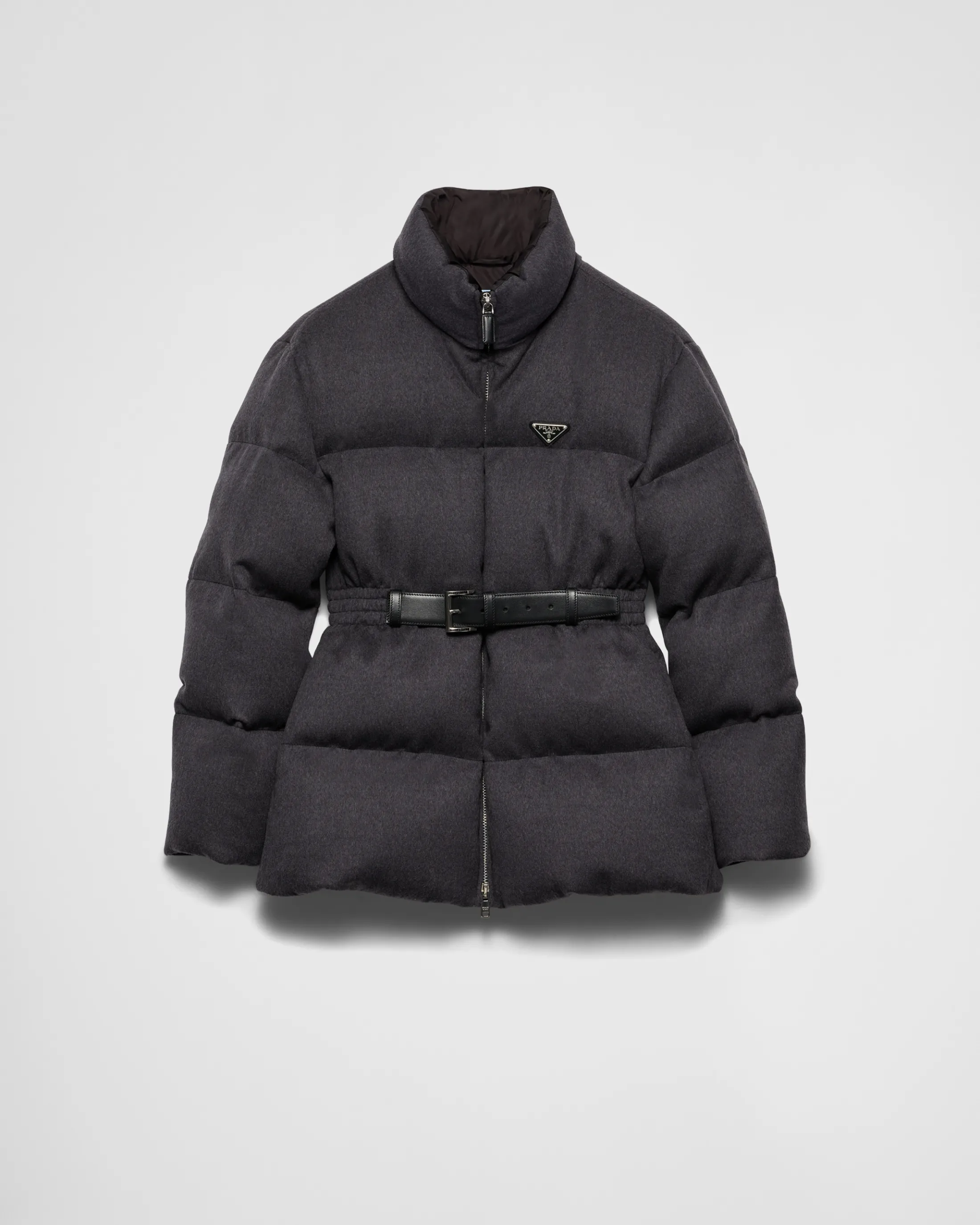 Prada Flannel down jacket Slategray Best Sale