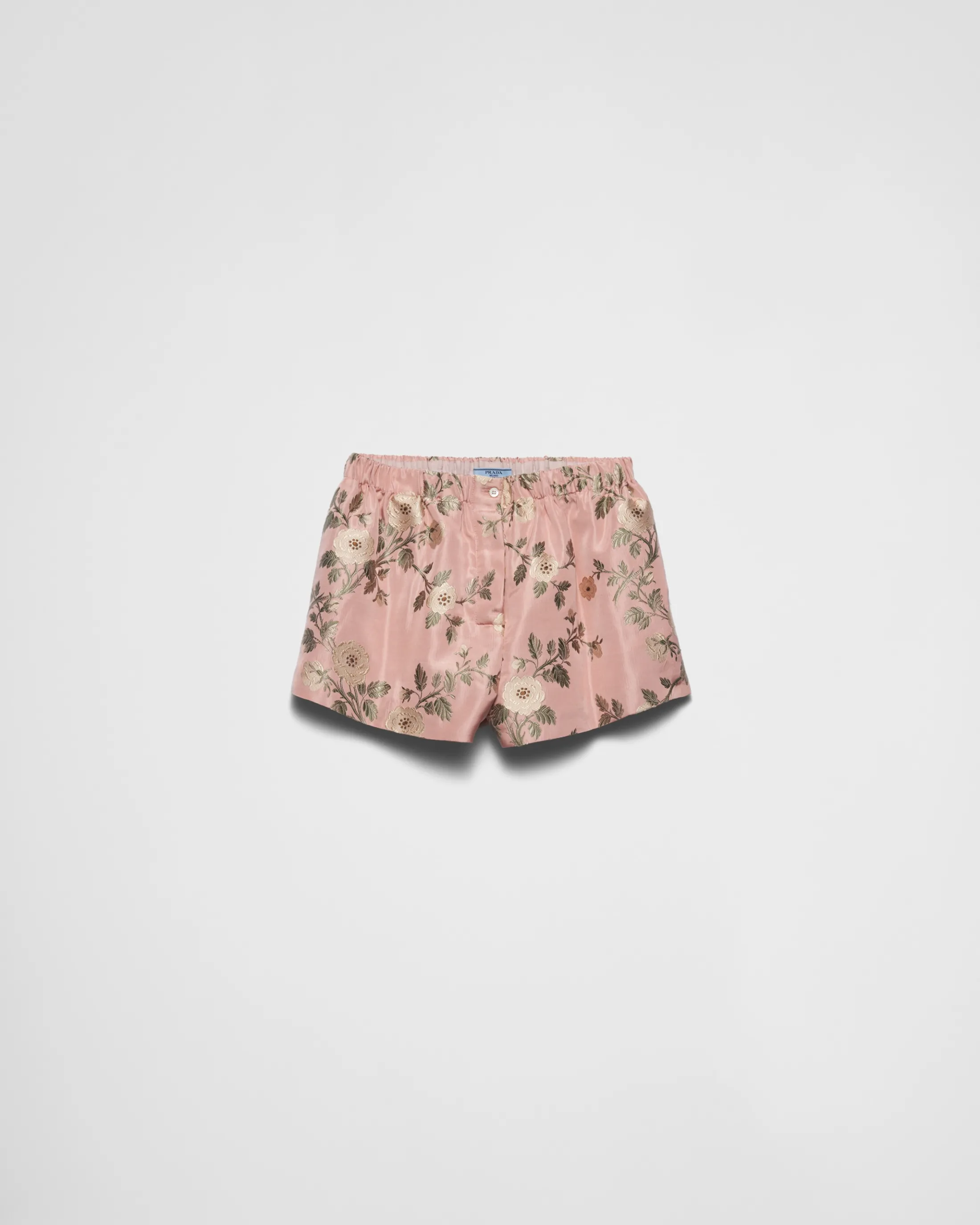 Prada Floral print jacquard shorts Begoniapink Cheap