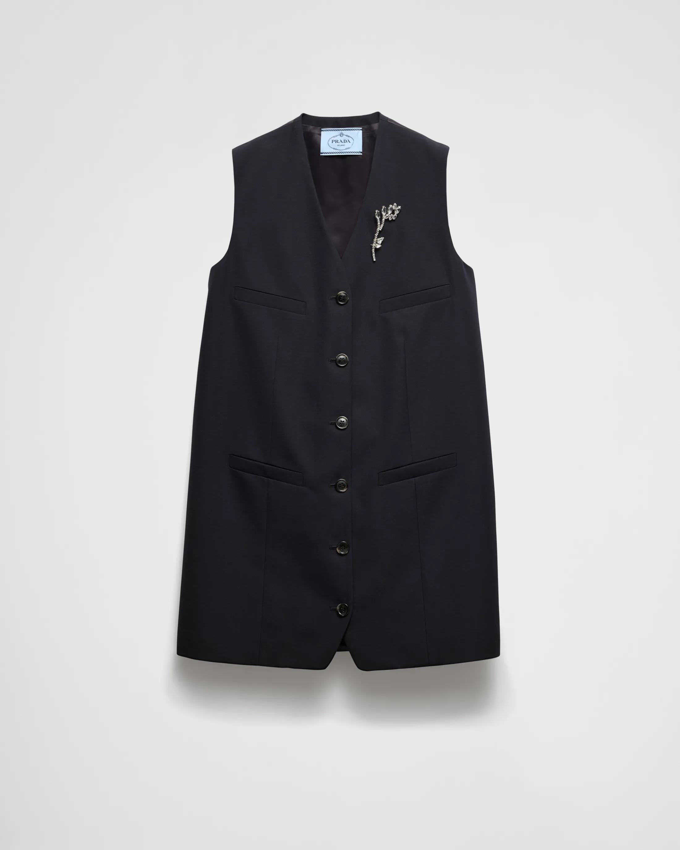 Prada Gabardine mini-dress Navy Store