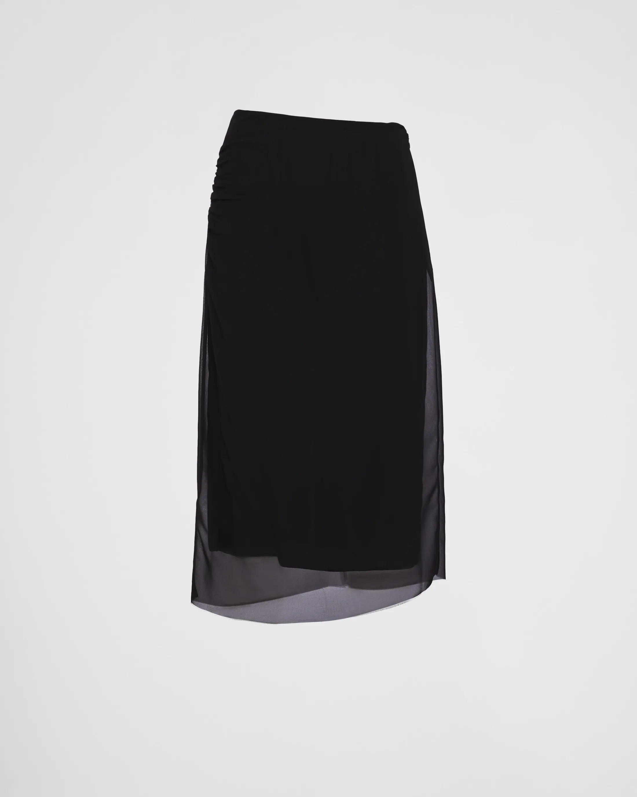 Prada Georgette skirt Black Clearance