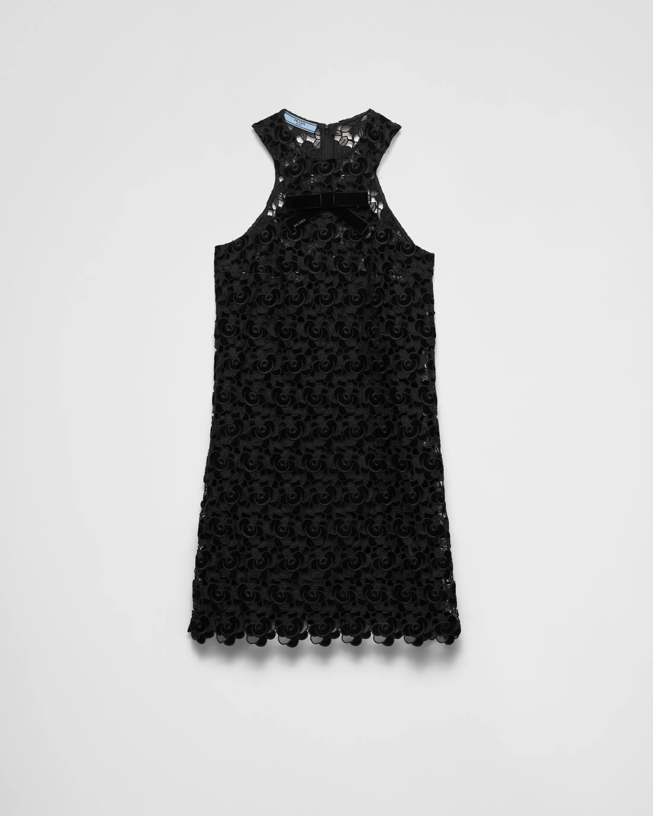 Prada Guipure lace mini dress Black Online