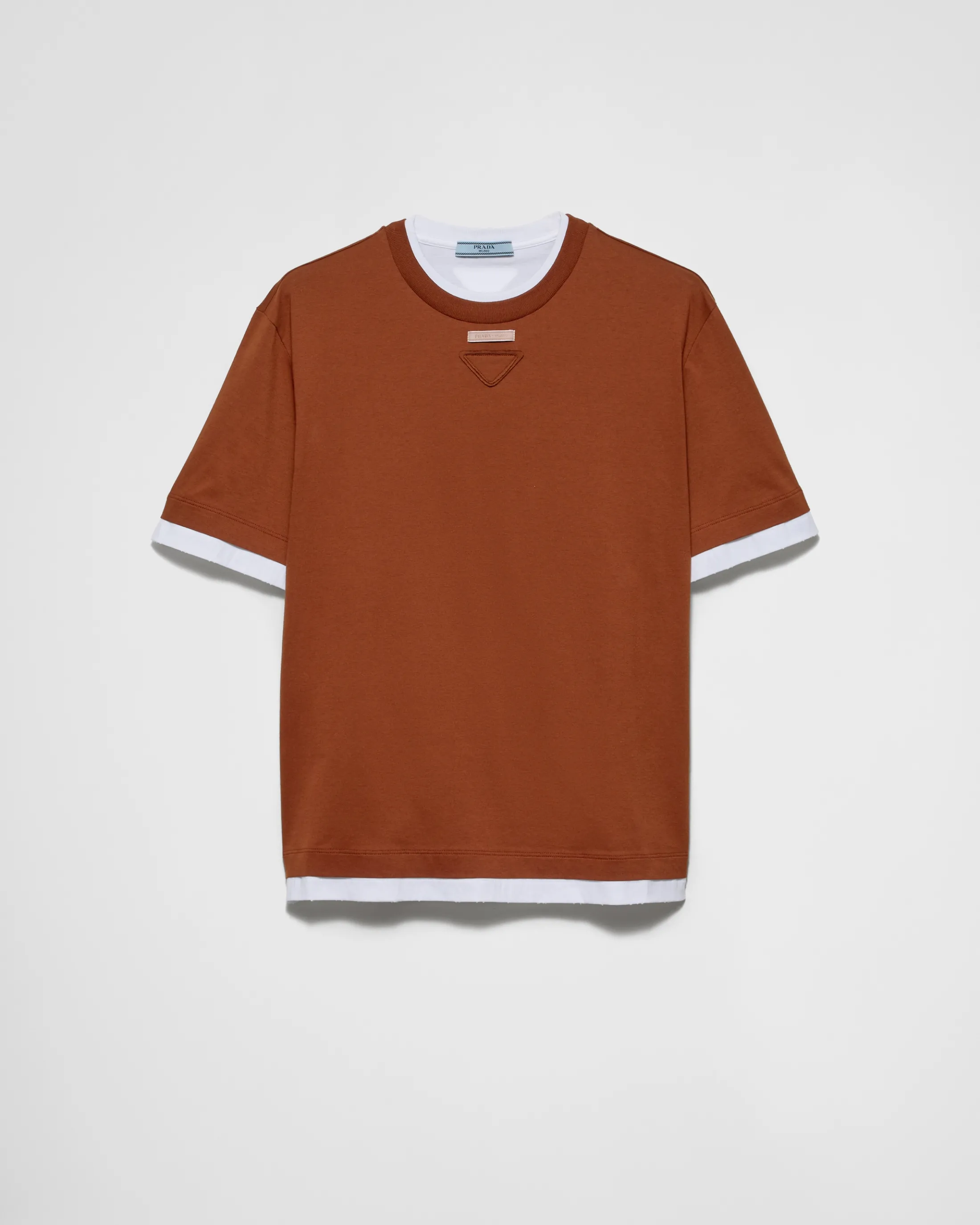 Prada Jersey T-shirt Tobacco Best Sale