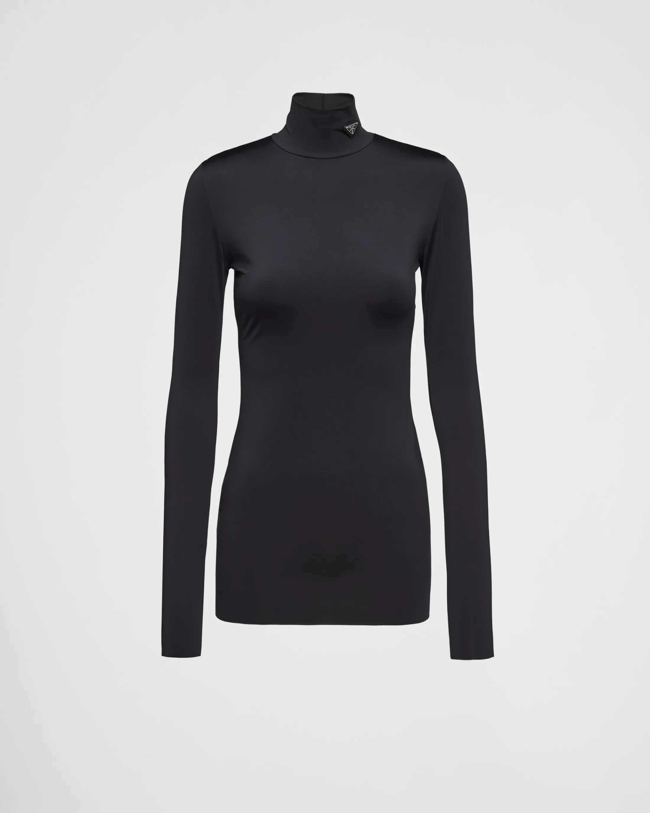 Prada Jersey turtleneck top Black Clearance