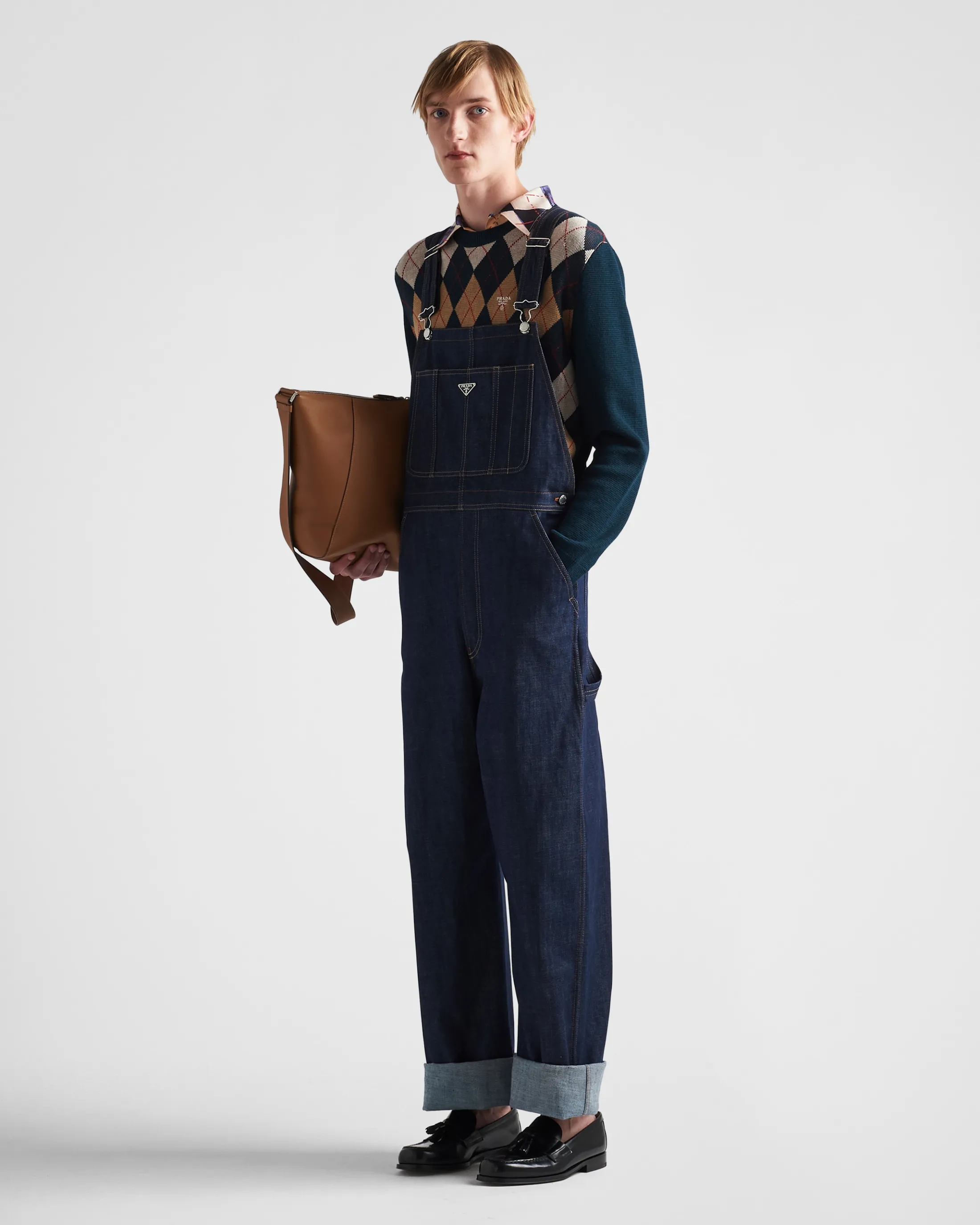 Prada Jumpsuit in selvedge denim Navy Clearance