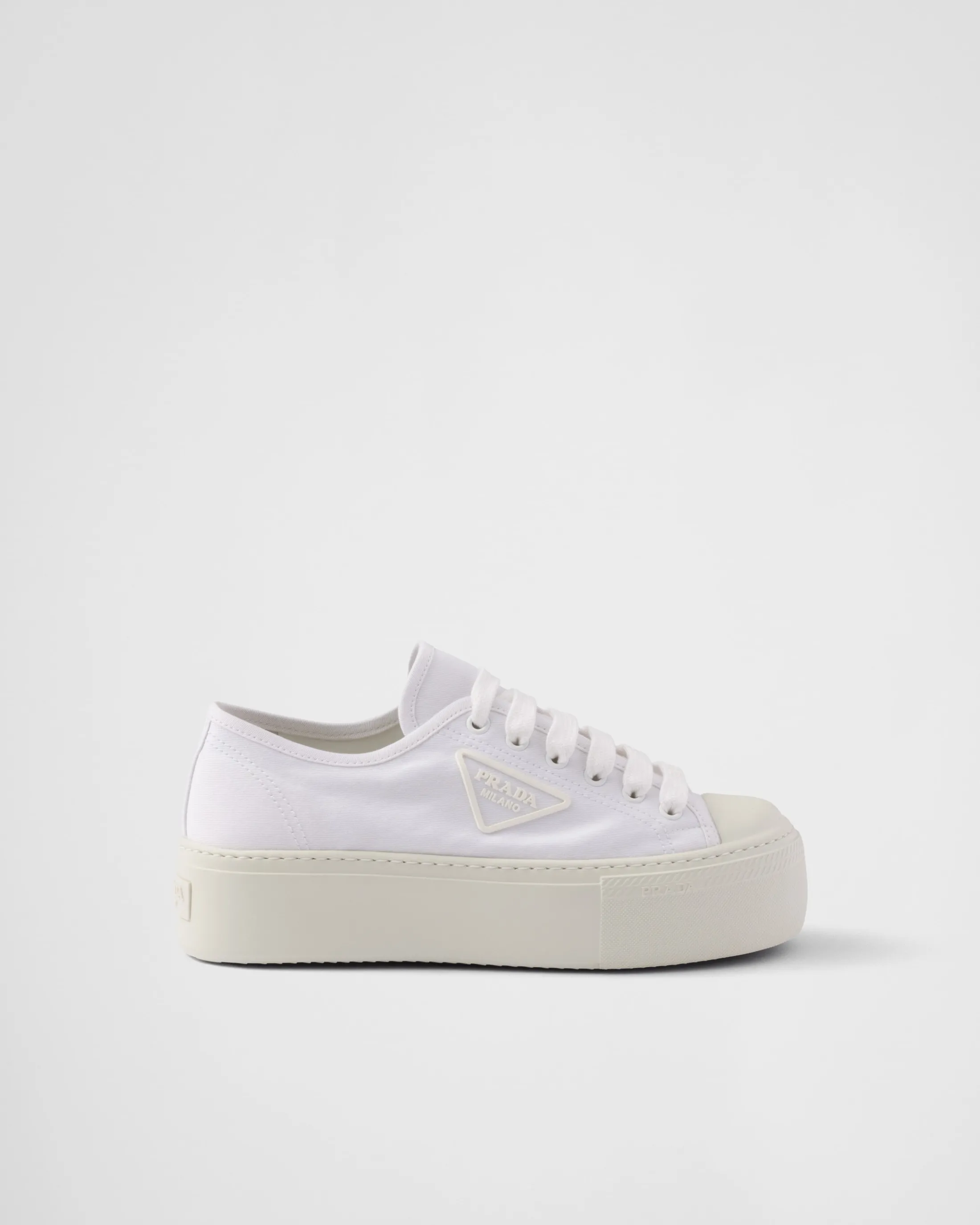 Prada Laced fabric sneakers White Sale