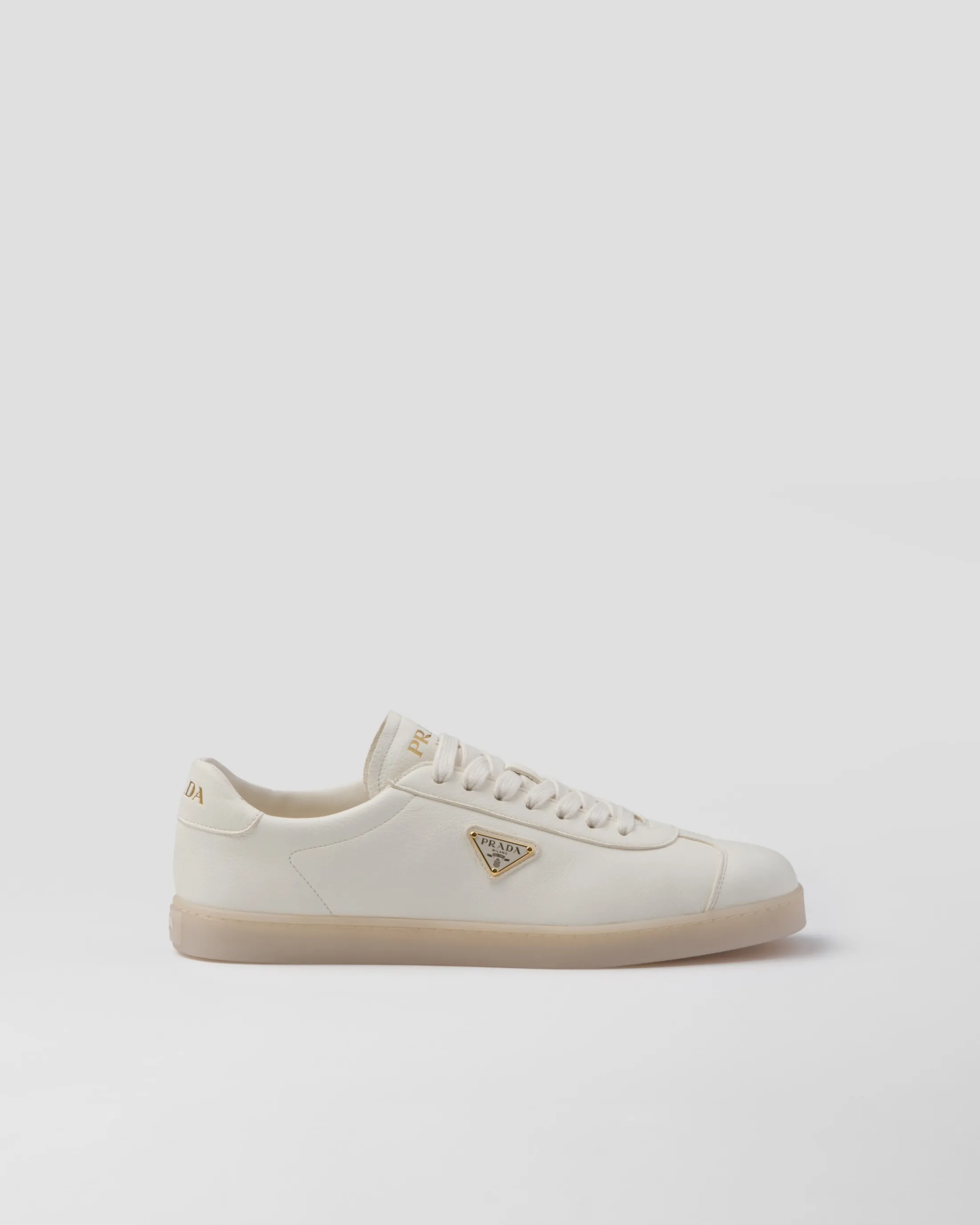 Prada Lane leather sneakers Ivory Store