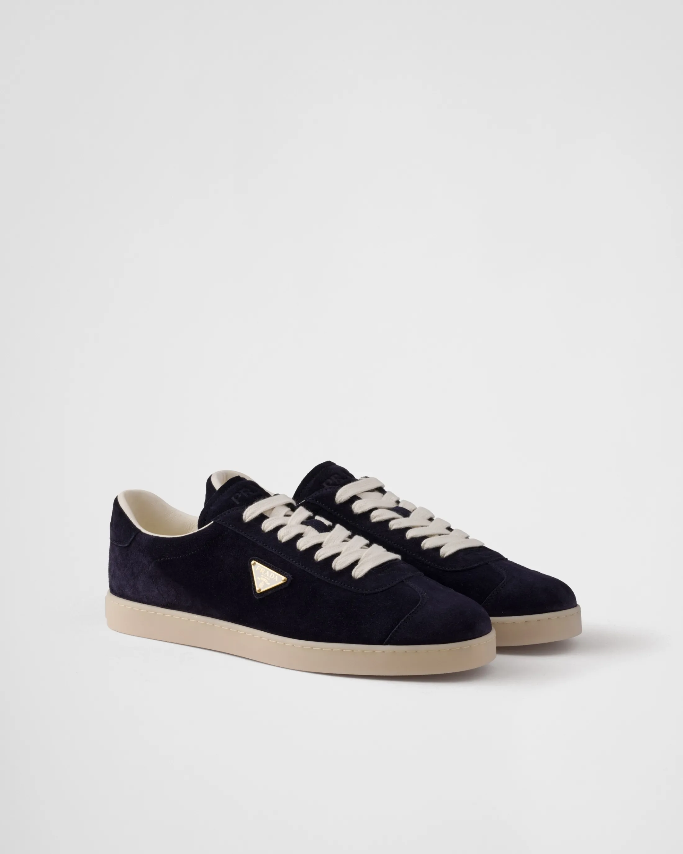 Prada Lane suede sneakers Navy Cheap