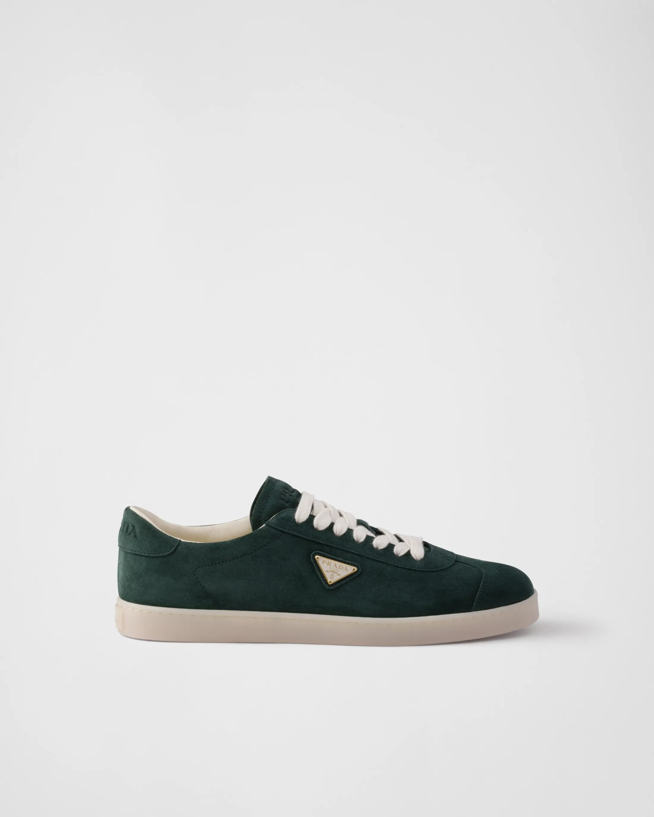 Prada Lane suede sneakers Bottlegreen Cheap