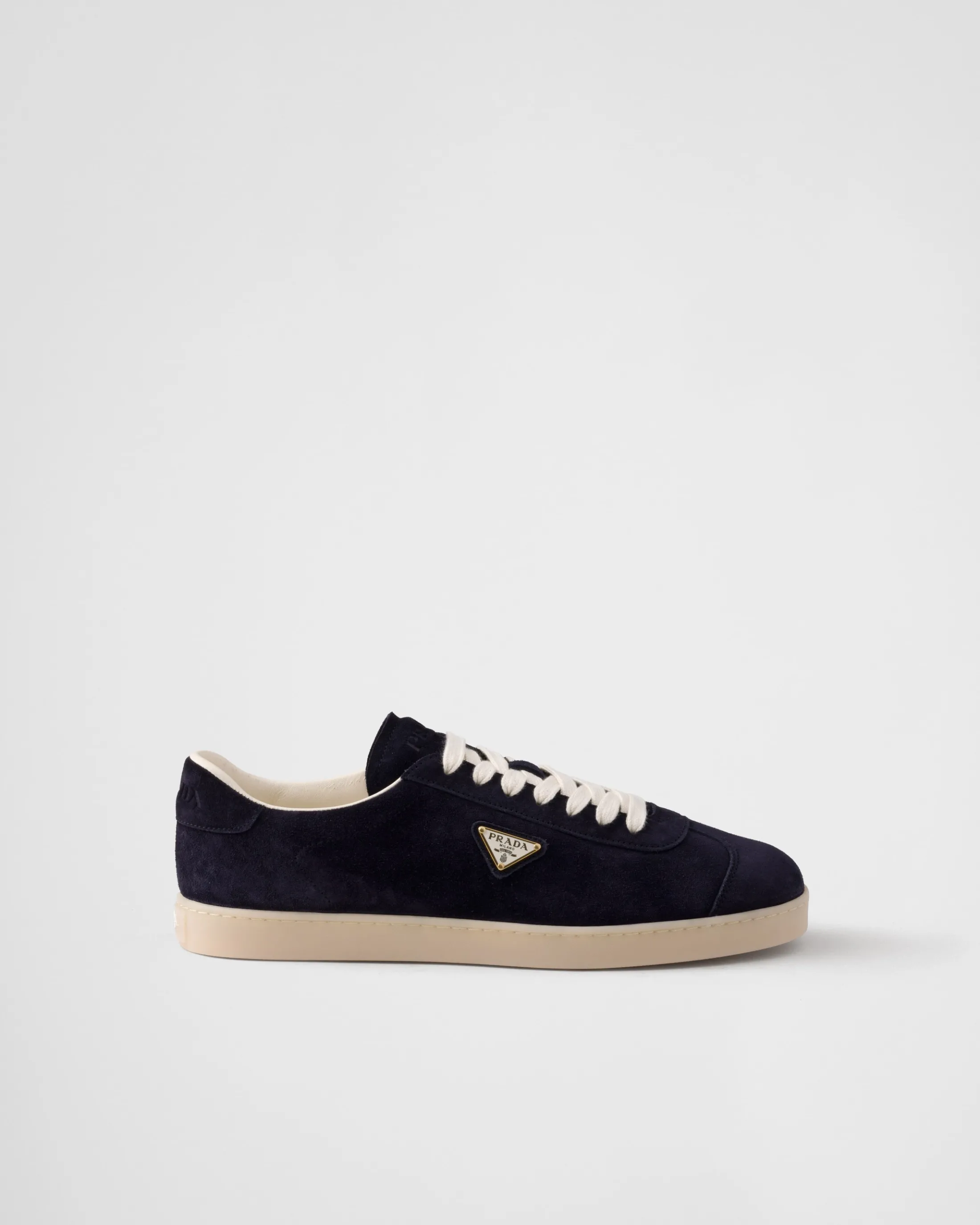 Prada Lane suede sneakers Navy Cheap