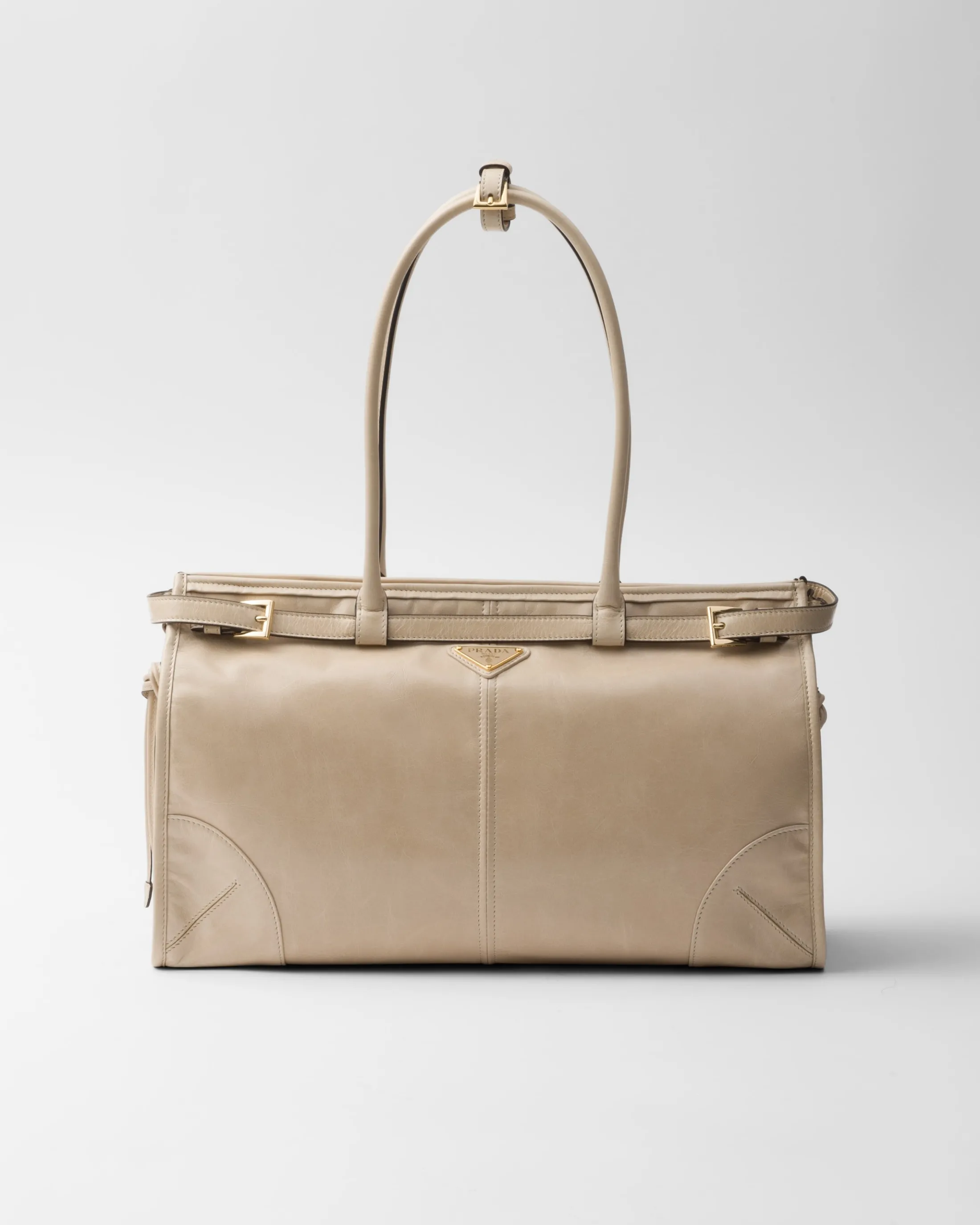 Prada Large leather handbag Travertine Online