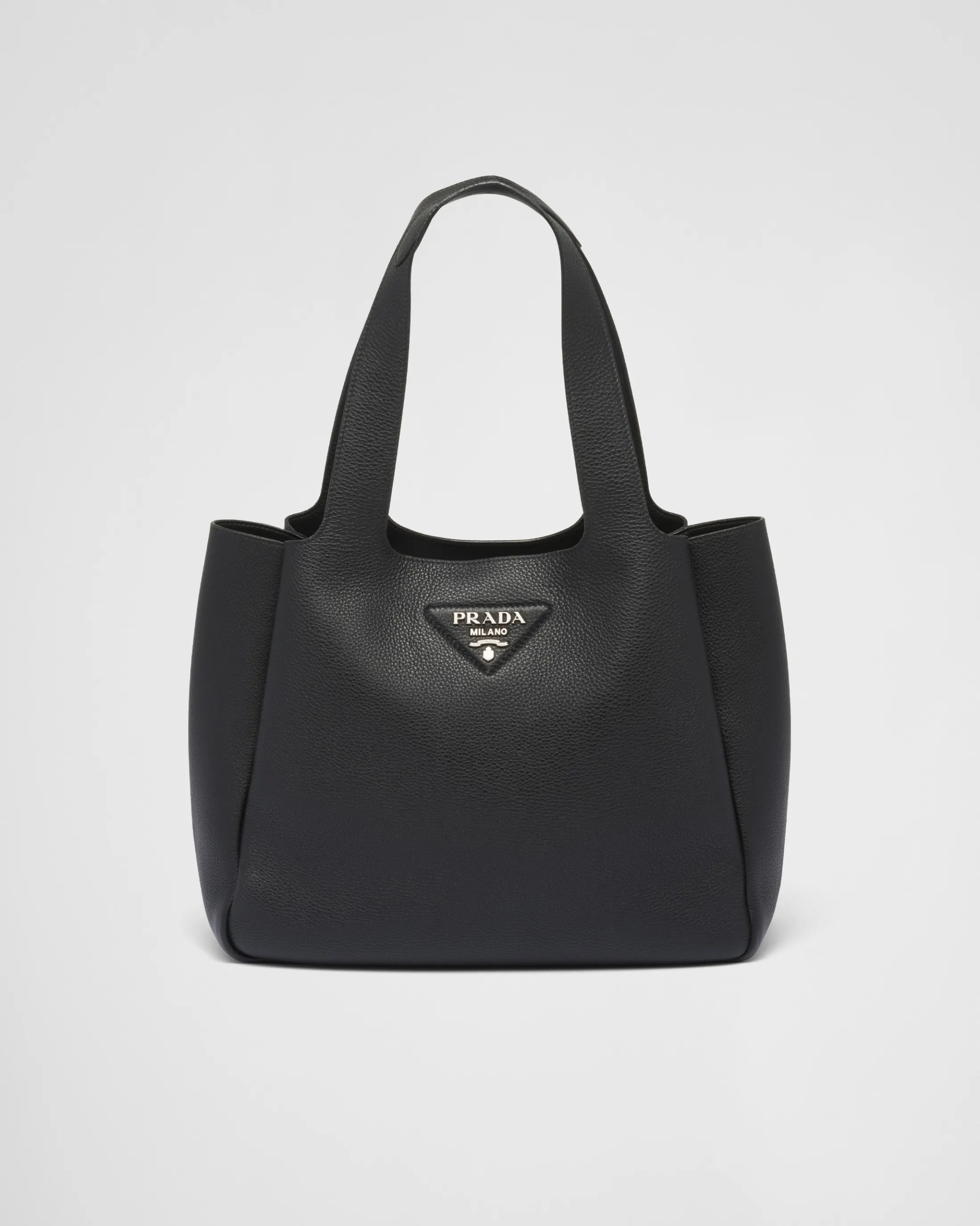 Prada Large leather tote Black Sale