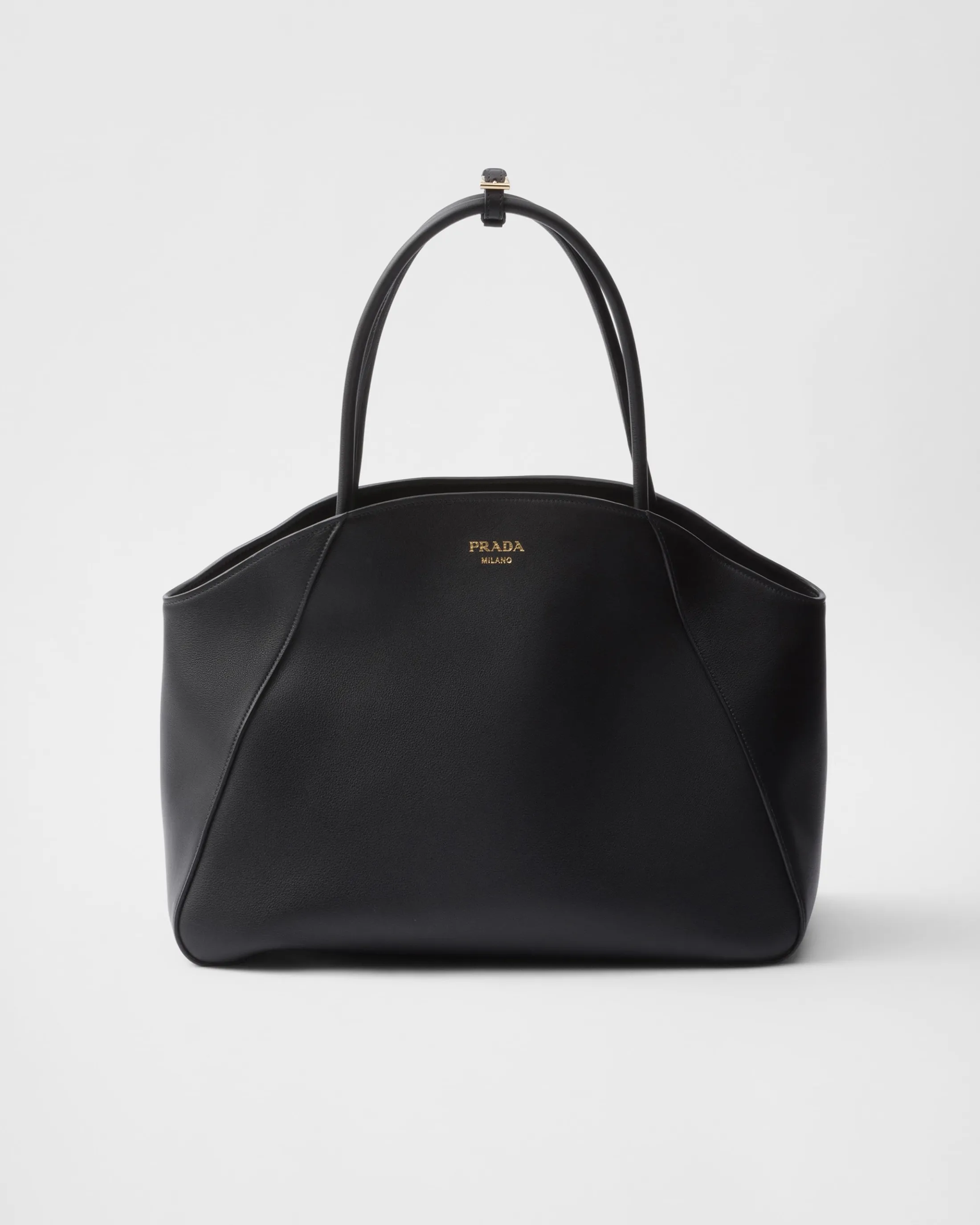 Prada Large leather tote bag Black Sale