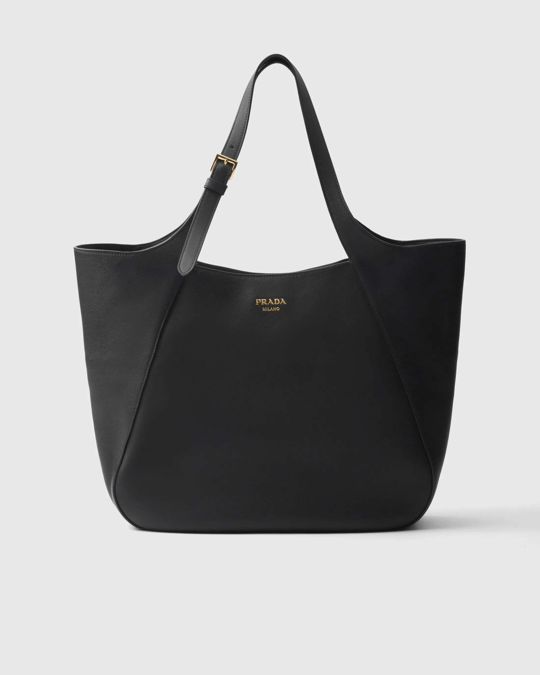 Prada Large leather tote bag Black Sale