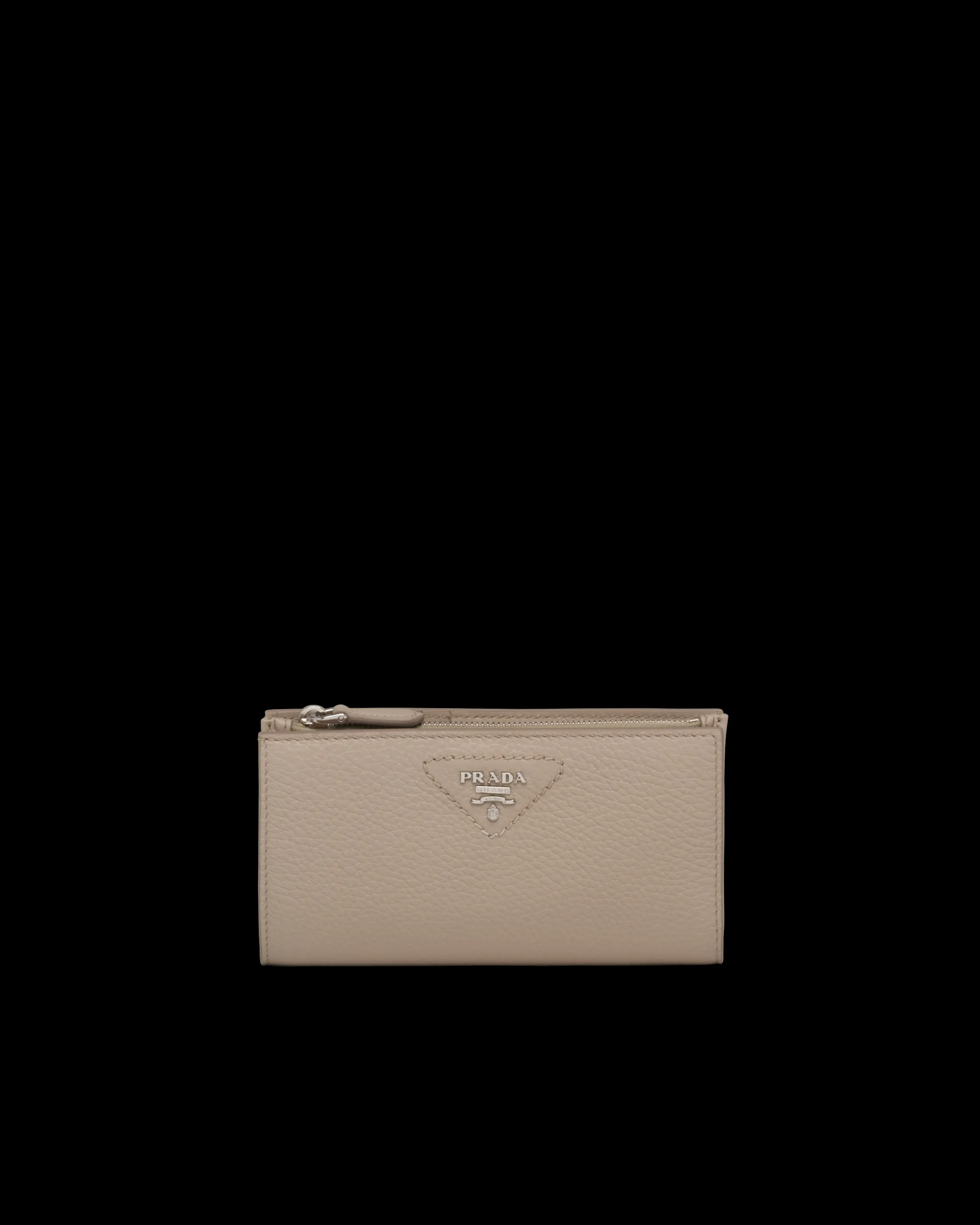 Prada Large leather wallet Claygrey Discount