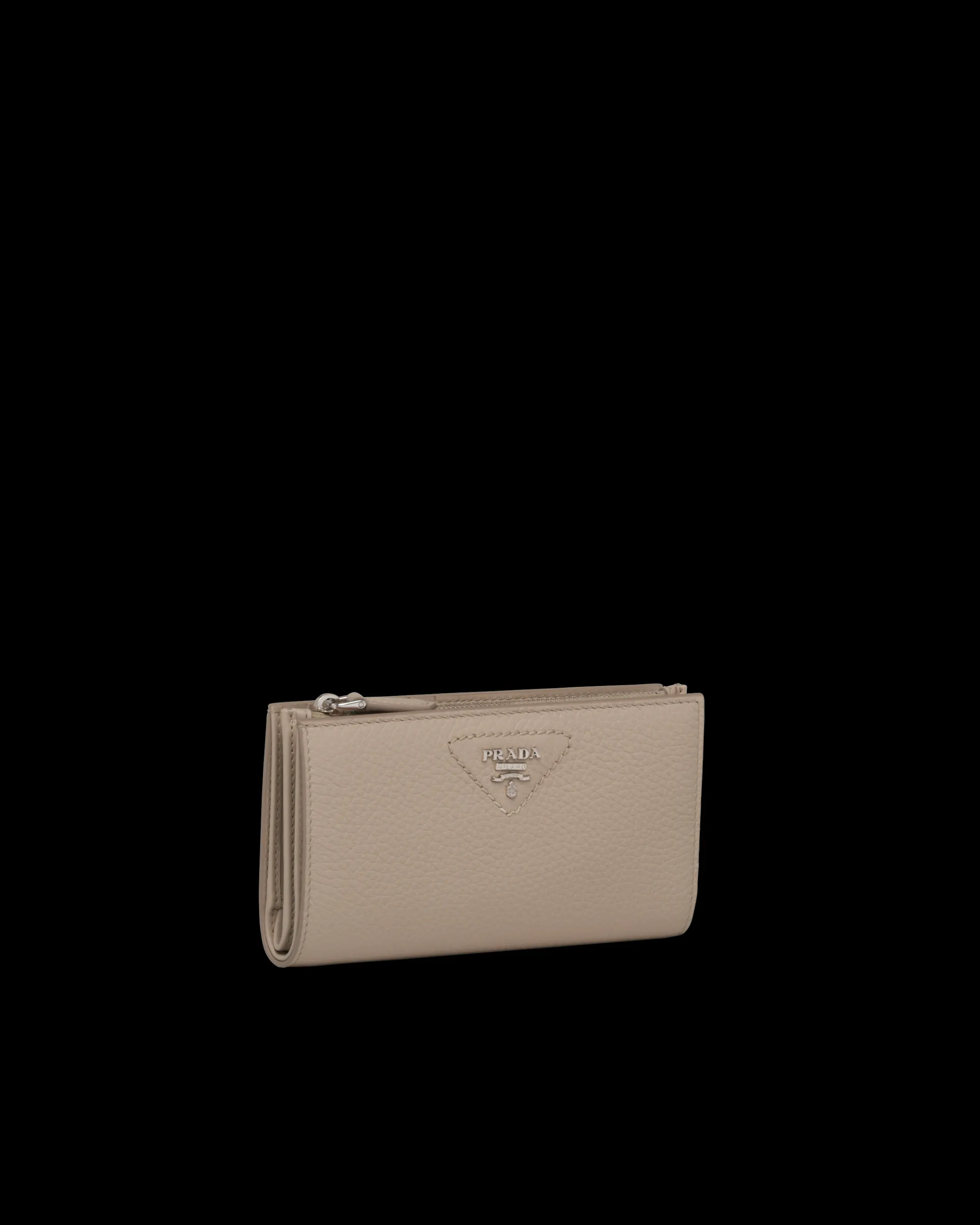 Prada Large leather wallet Claygrey Discount