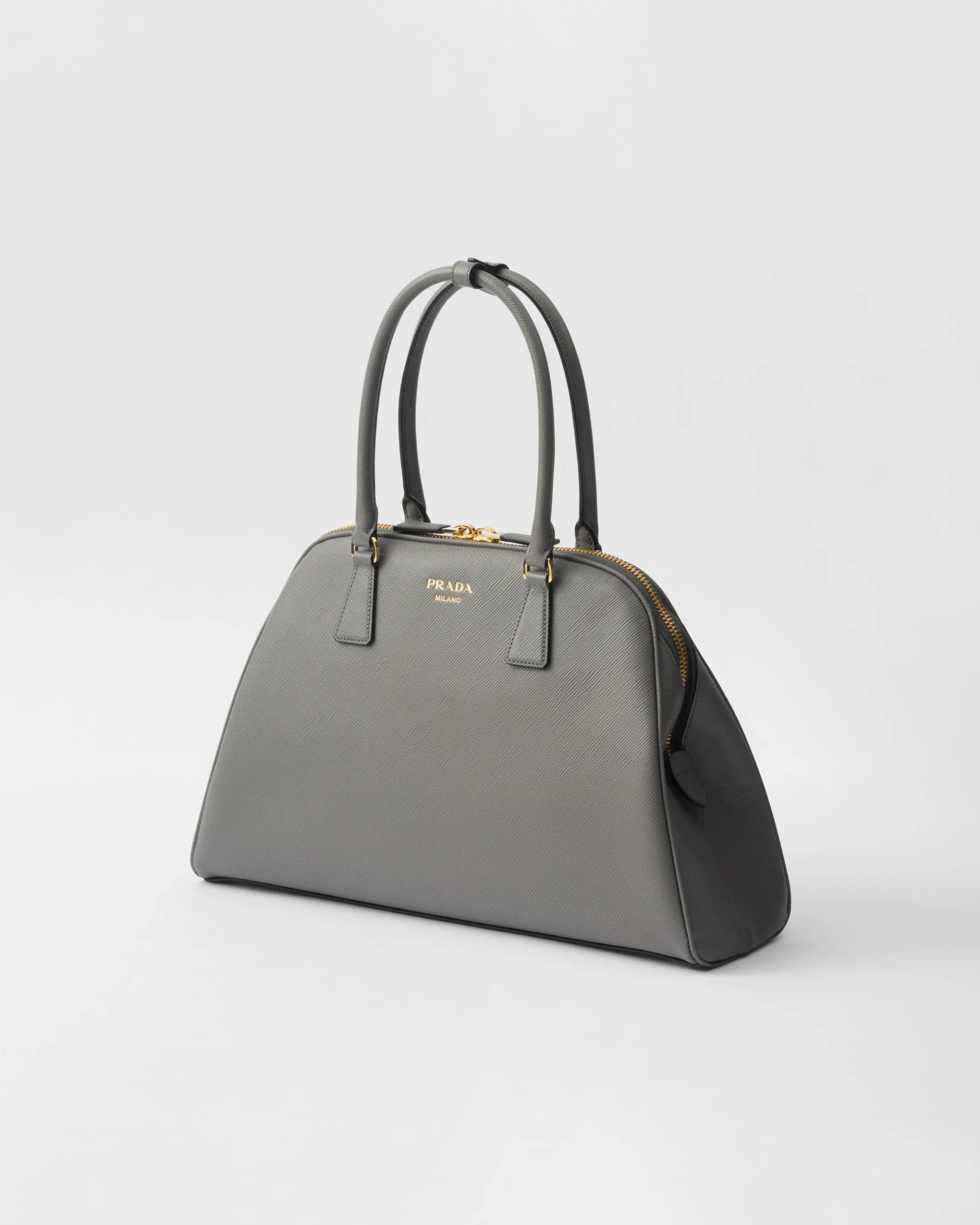 Prada Large Saffiano leather bag Marblegray Best Sale