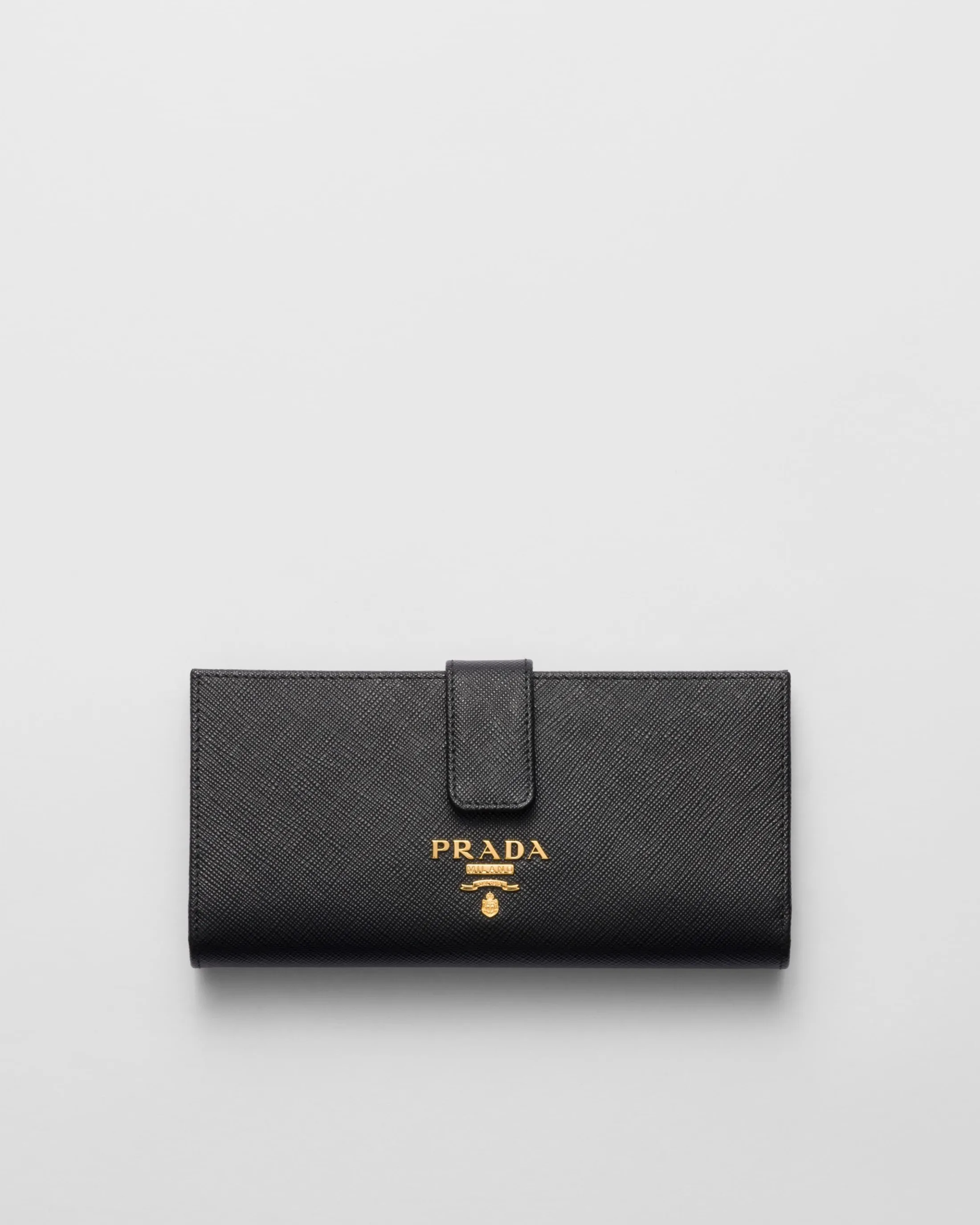 Prada Large Saffiano leather wallet Black Hot