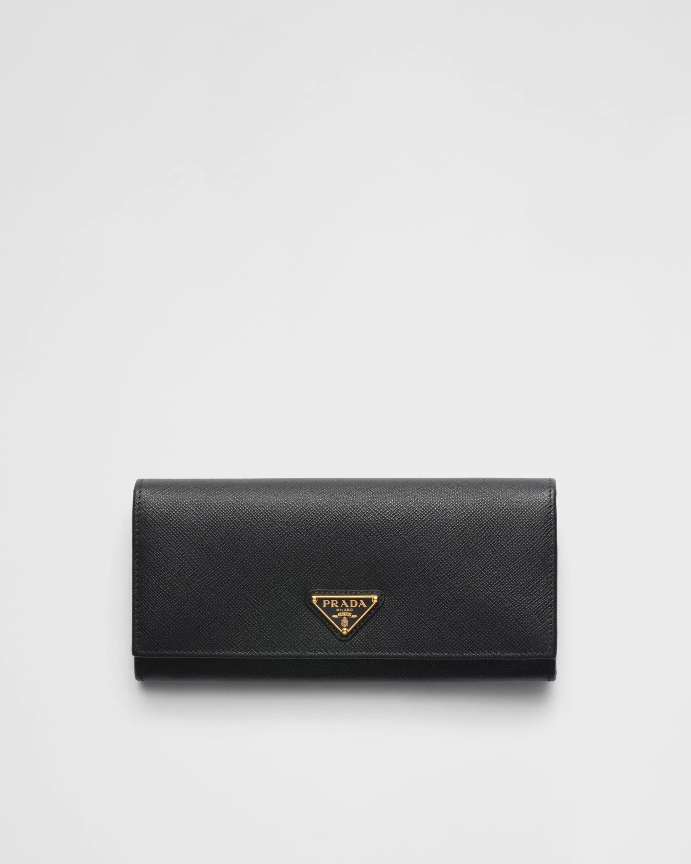 Prada Large Saffiano Leather Wallet Black Shop