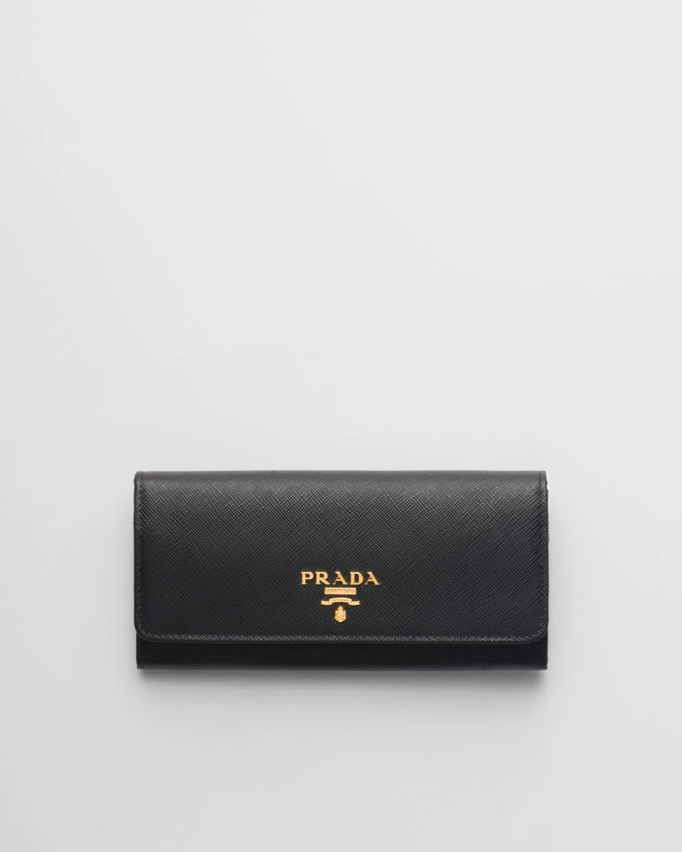 Prada Large Saffiano Leather Wallet Black Best