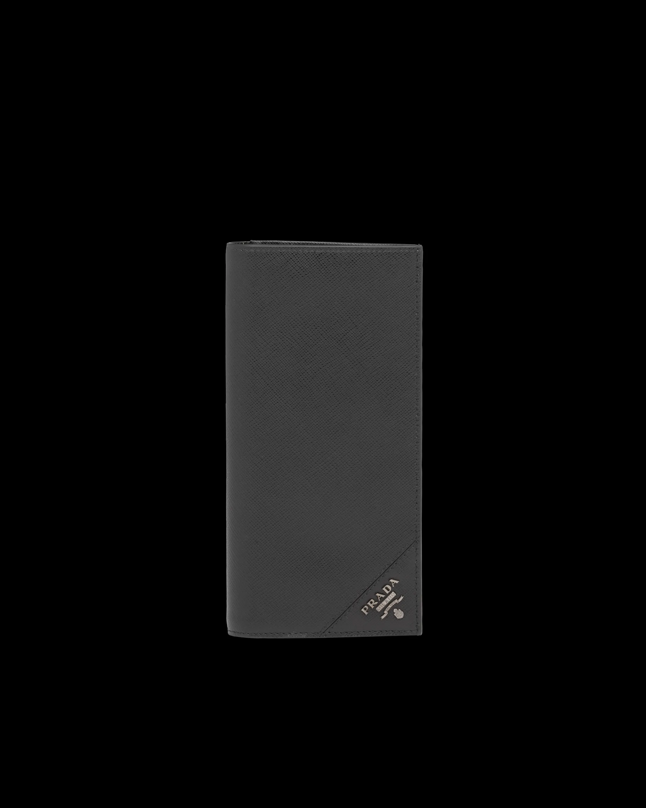 Prada Large Saffiano Leather Wallet Black Cheap