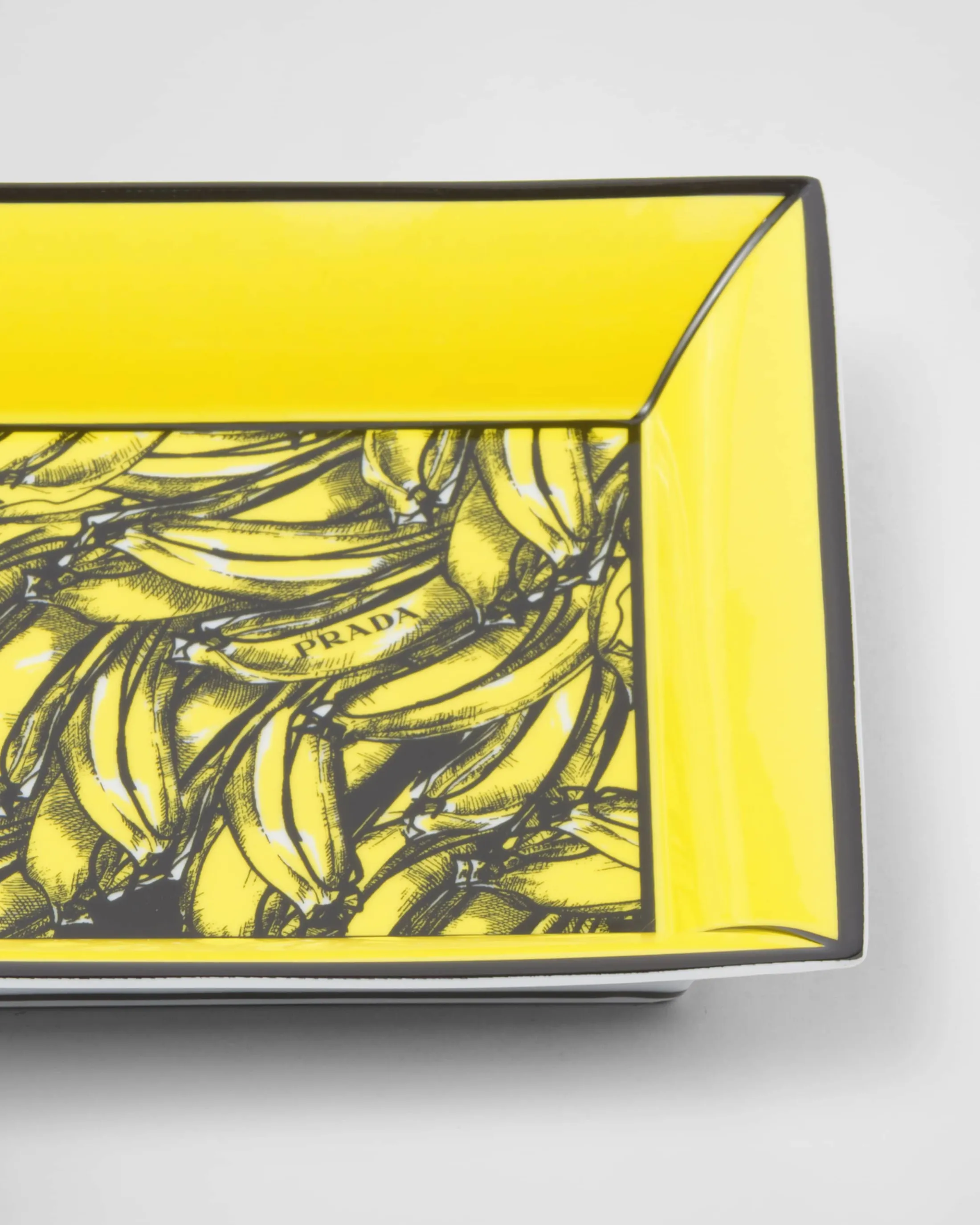 Prada Large square porcelain catchall tray - Banana Yellow Cheap