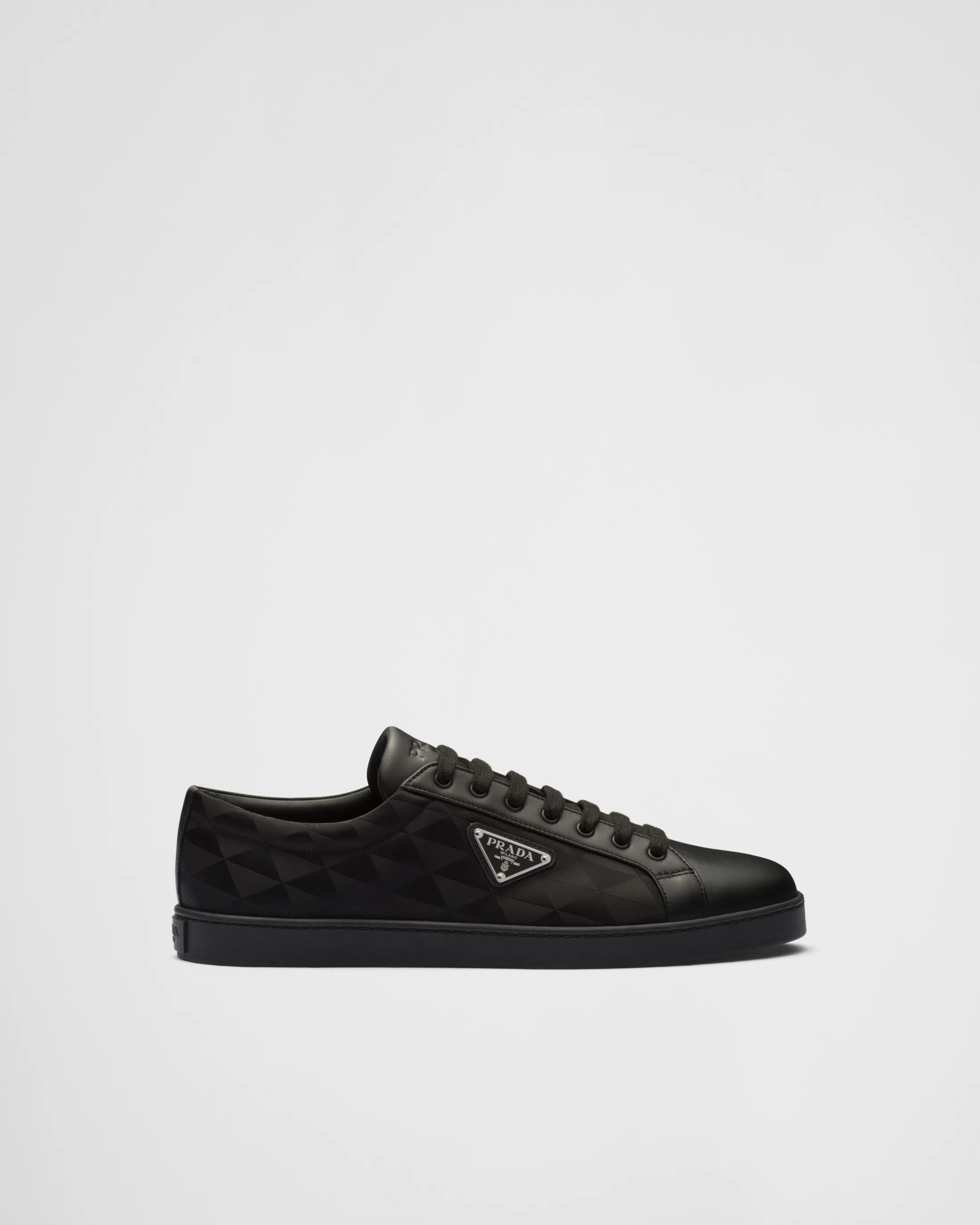 Prada Leather and Re-Nylon sneakers Black Best