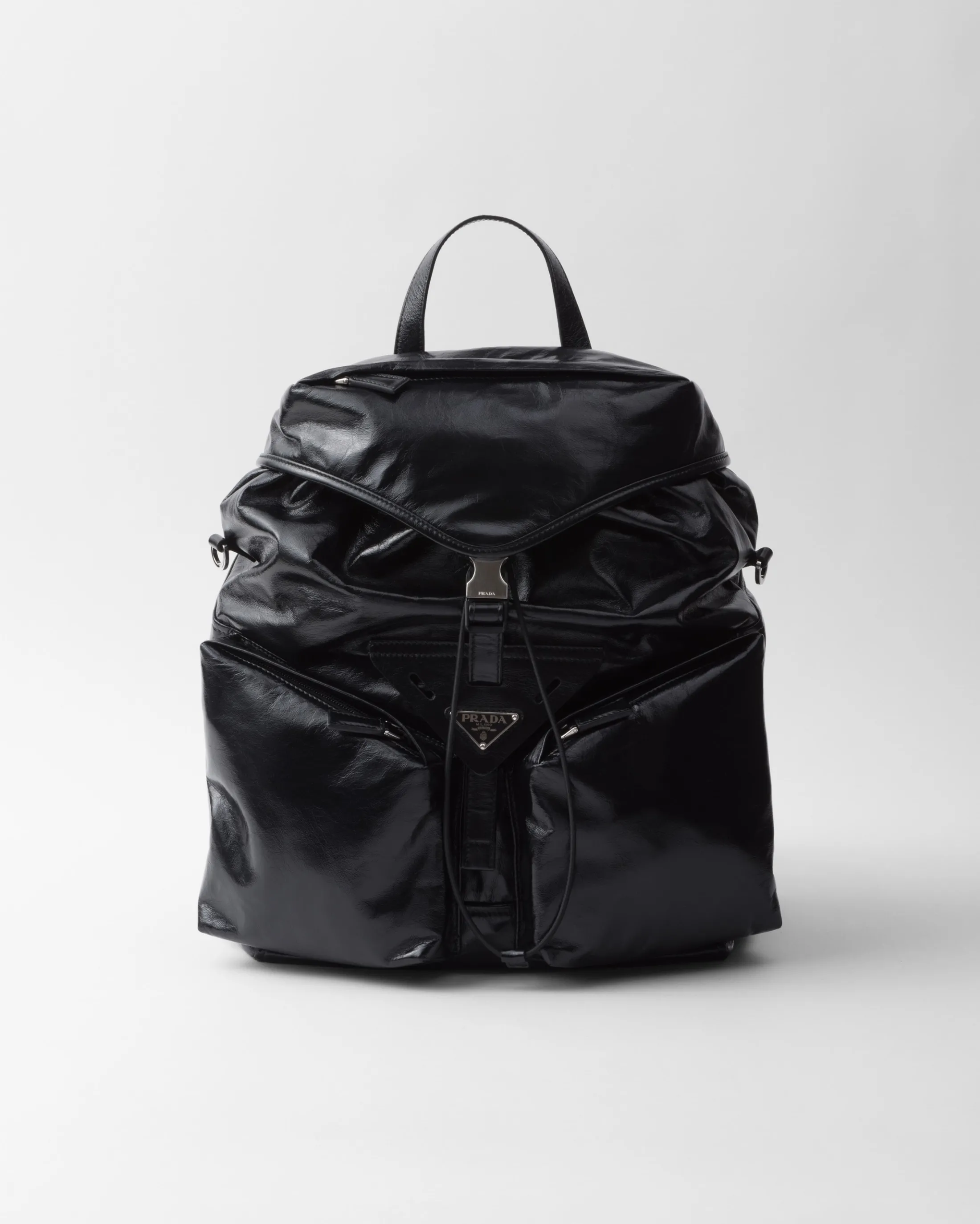 Prada Leather backpack Black Outlet