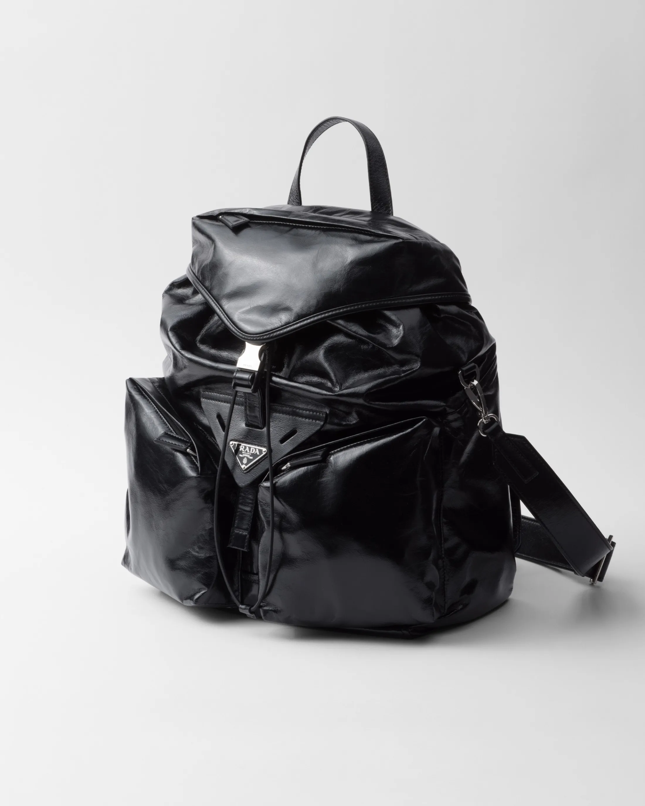 Prada Leather backpack Black Outlet