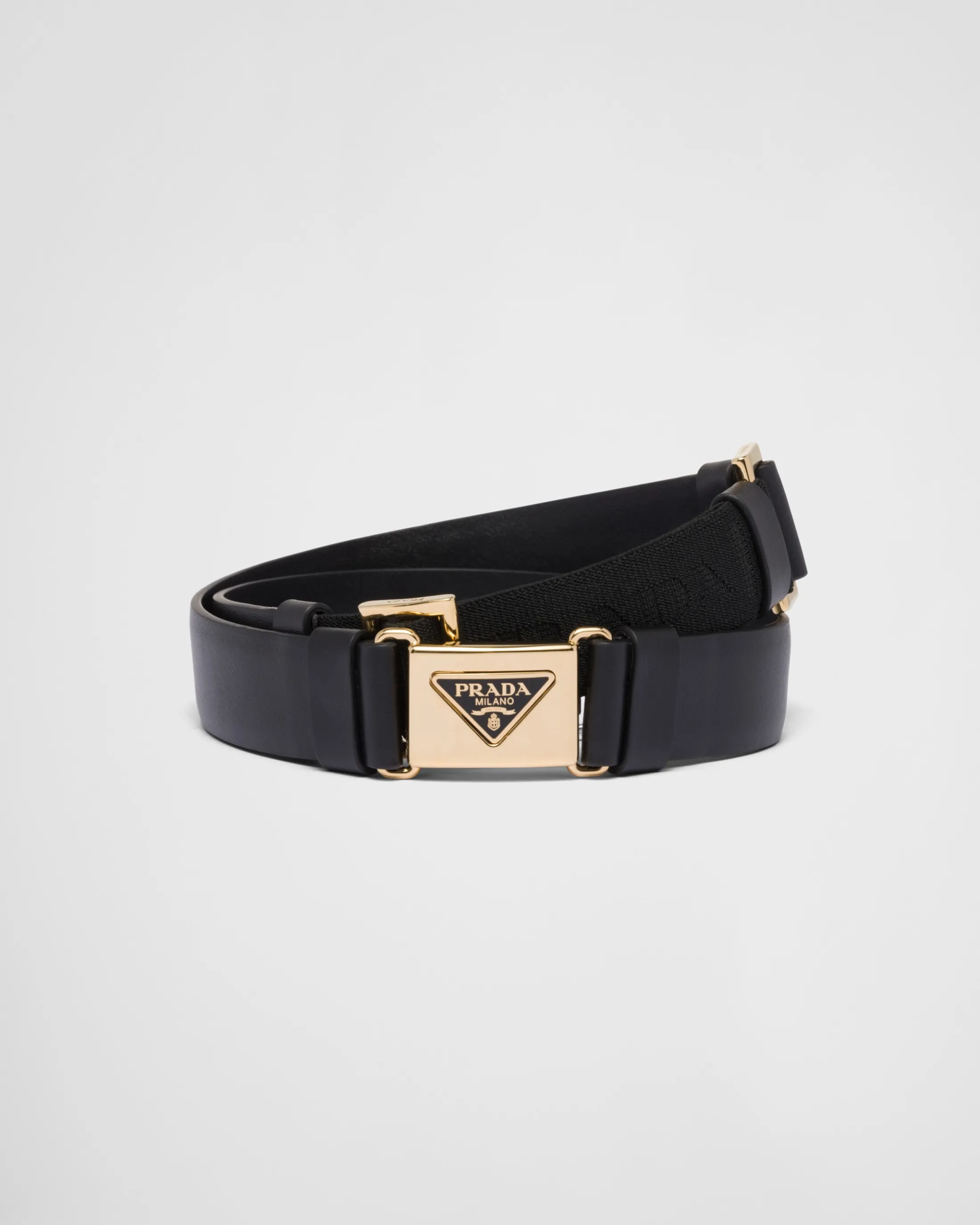 Prada Leather belt Black Outlet