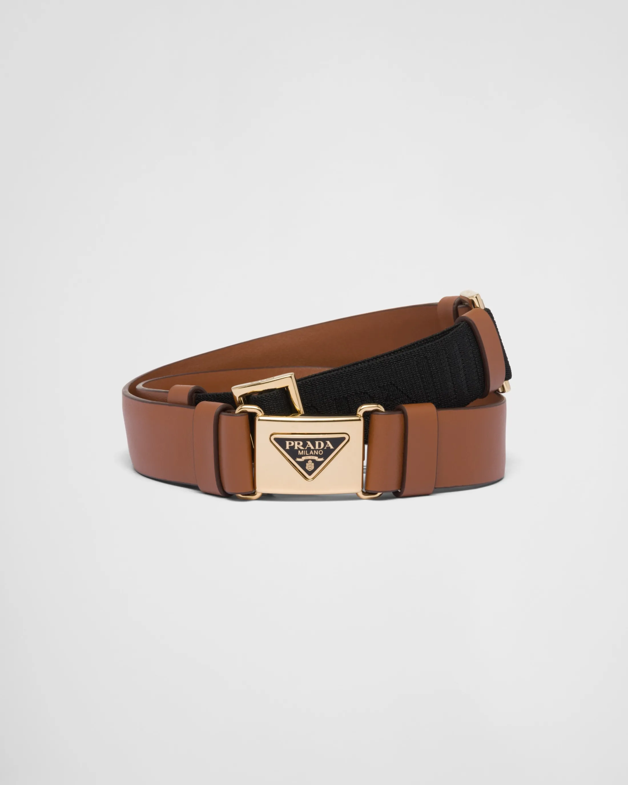 Prada Leather belt Cognac Clearance