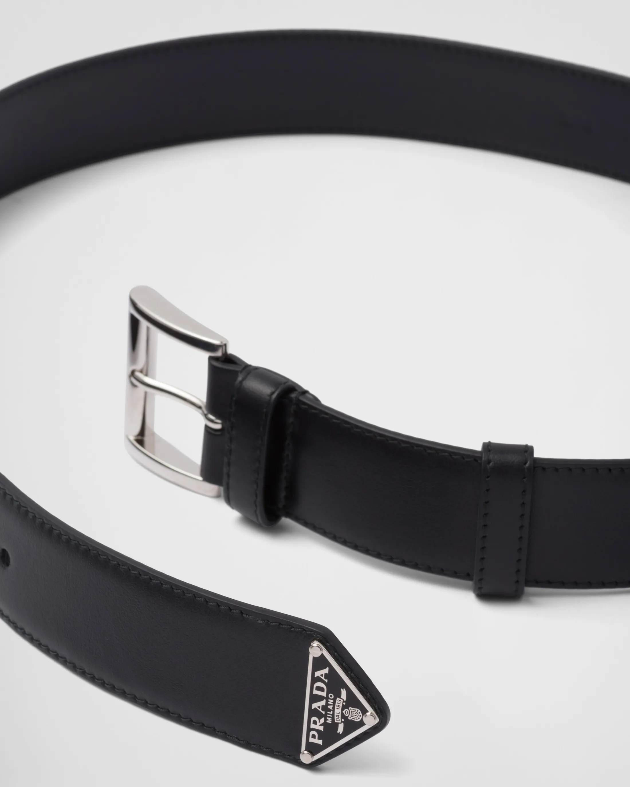 Prada Leather belt Black Clearance