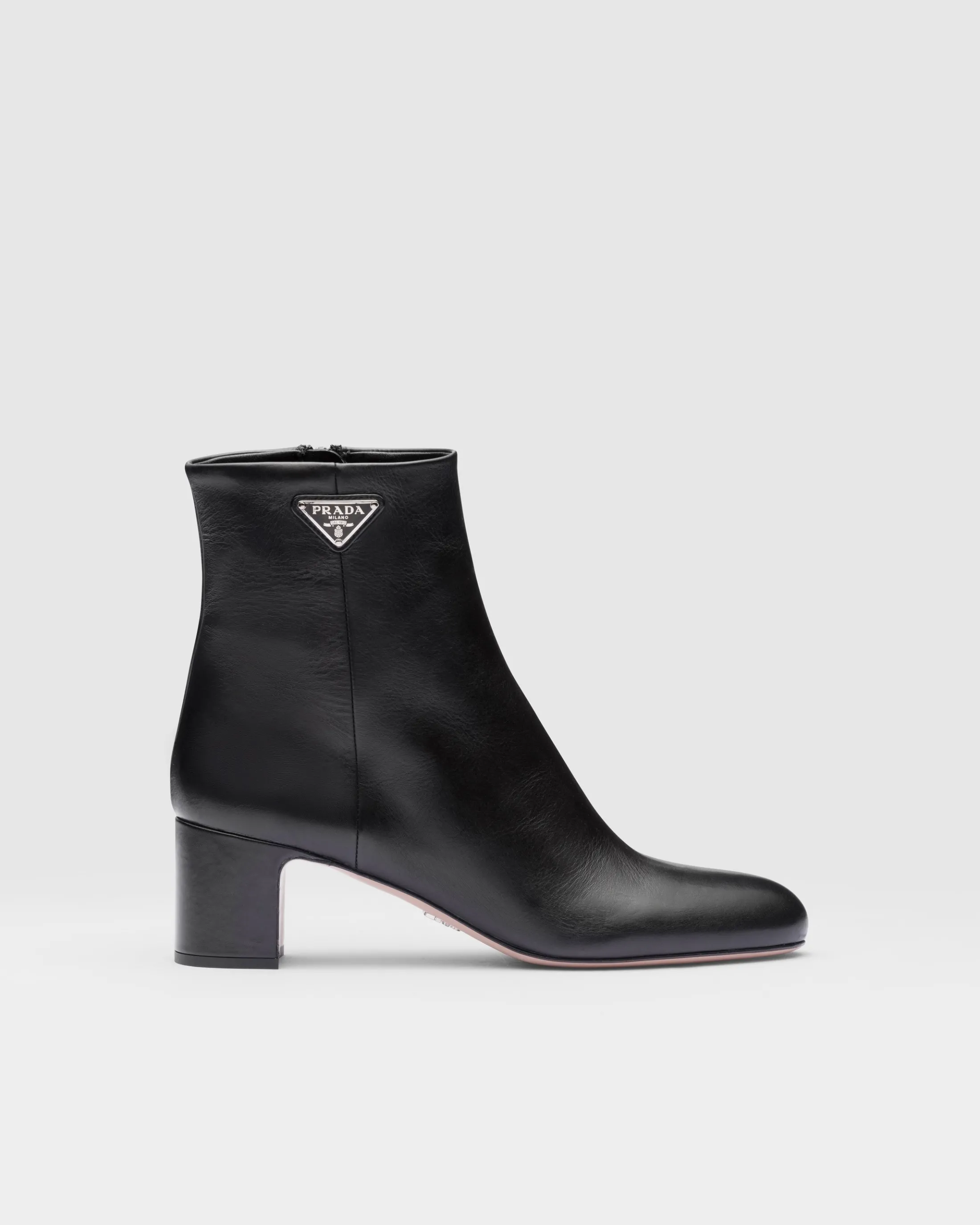 Prada Leather booties Black Store