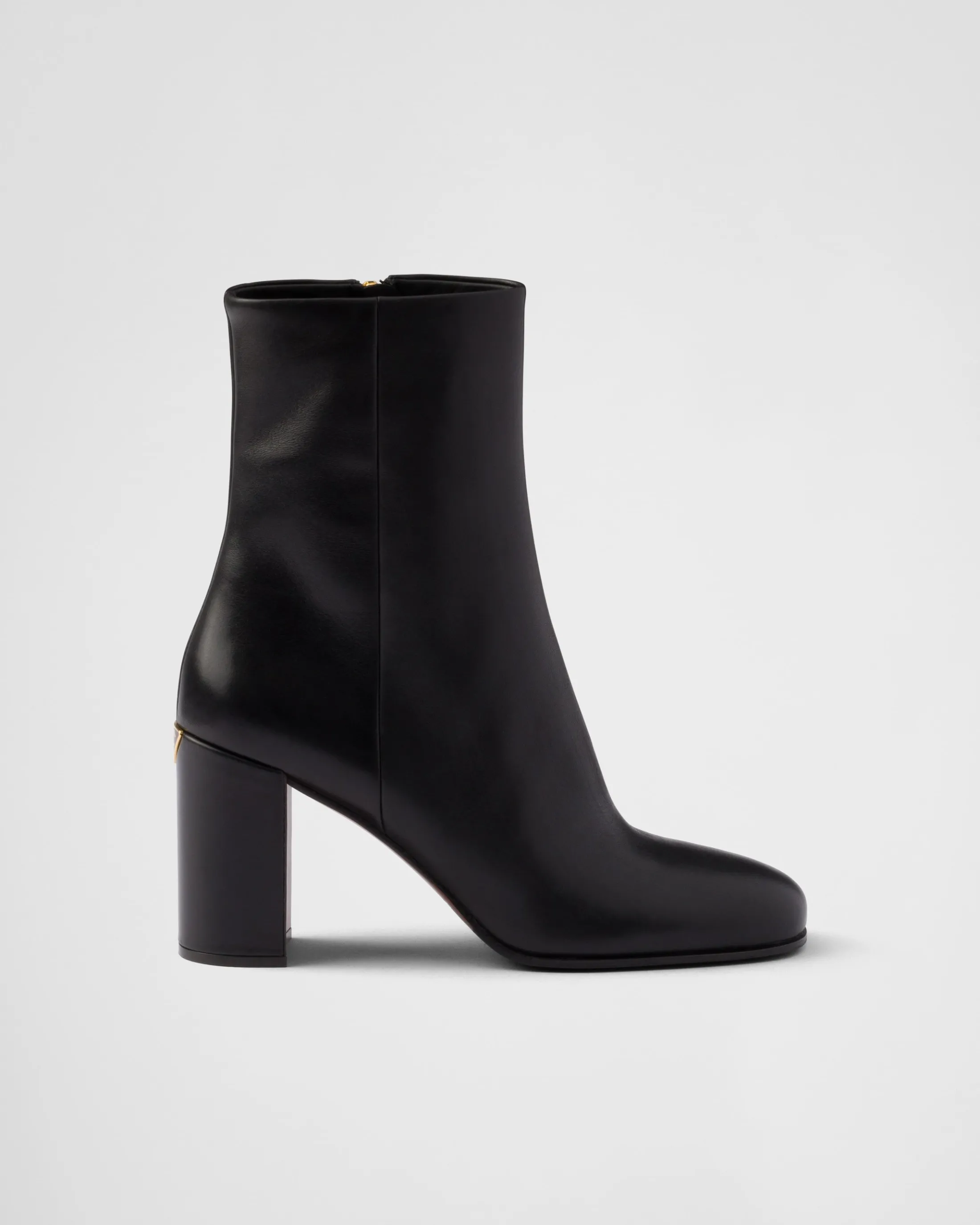 Prada Leather booties Black Discount