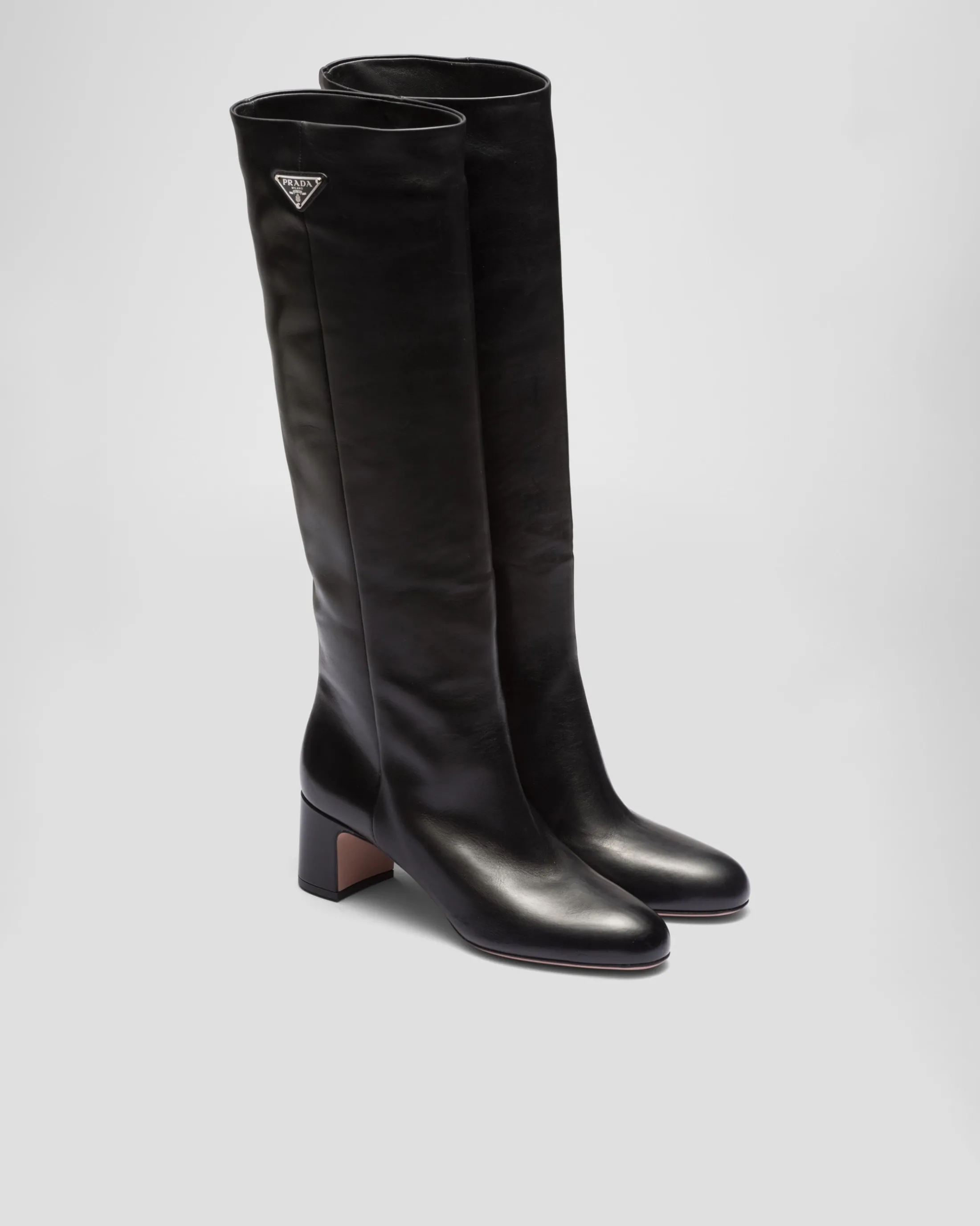 Prada Leather boots Black Shop