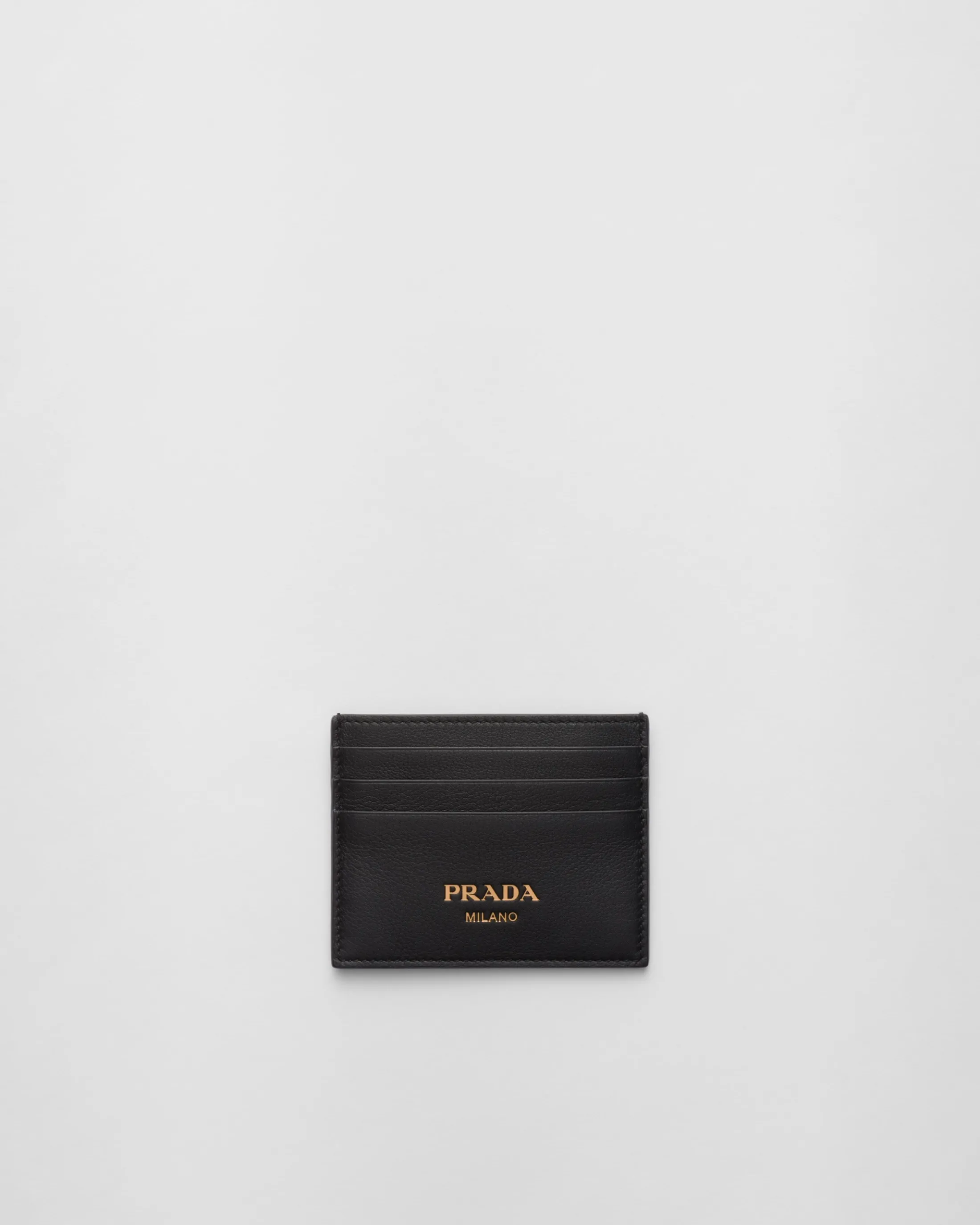 Prada Leather card holder Black Discount