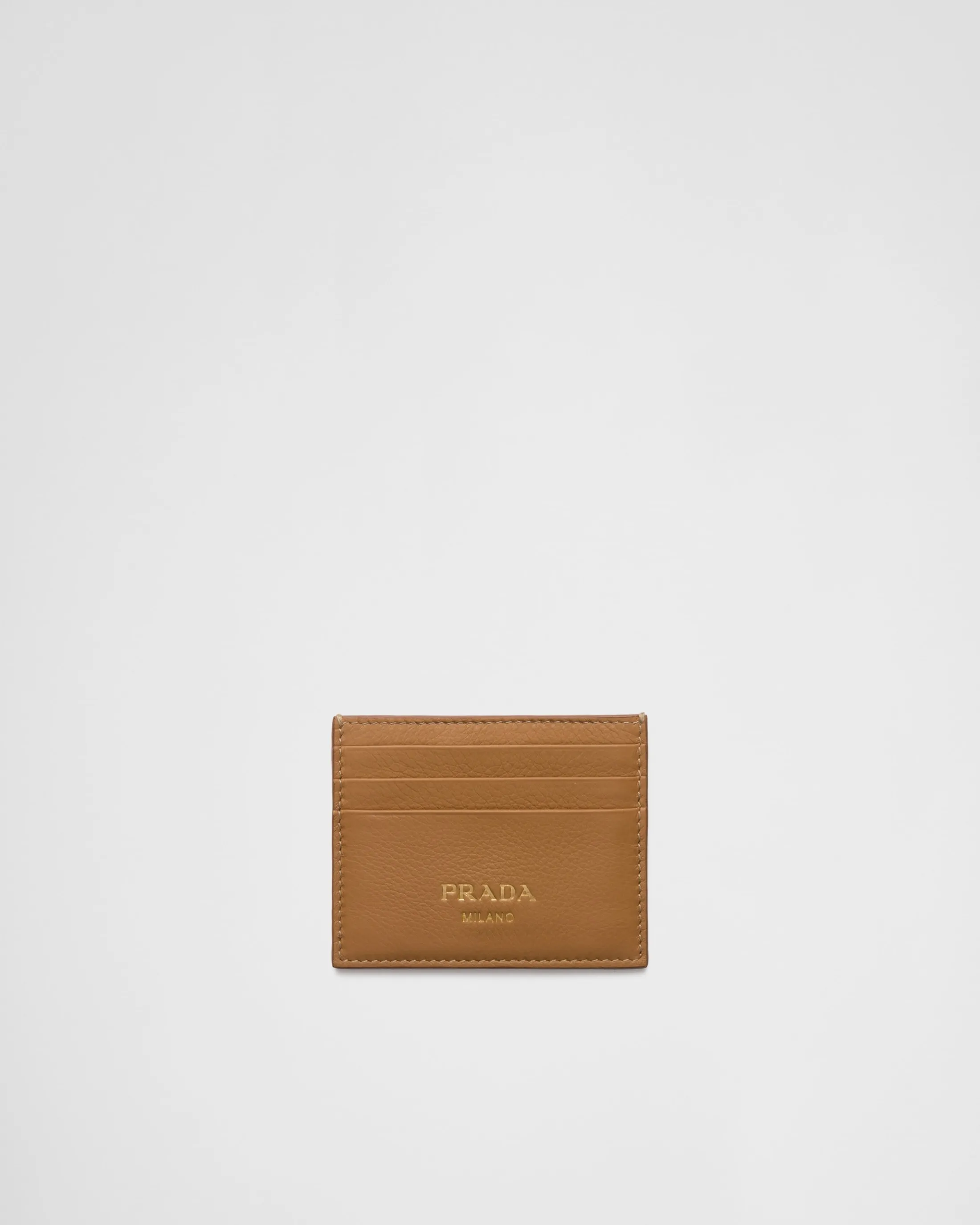 Prada Leather card holder Caramel Store