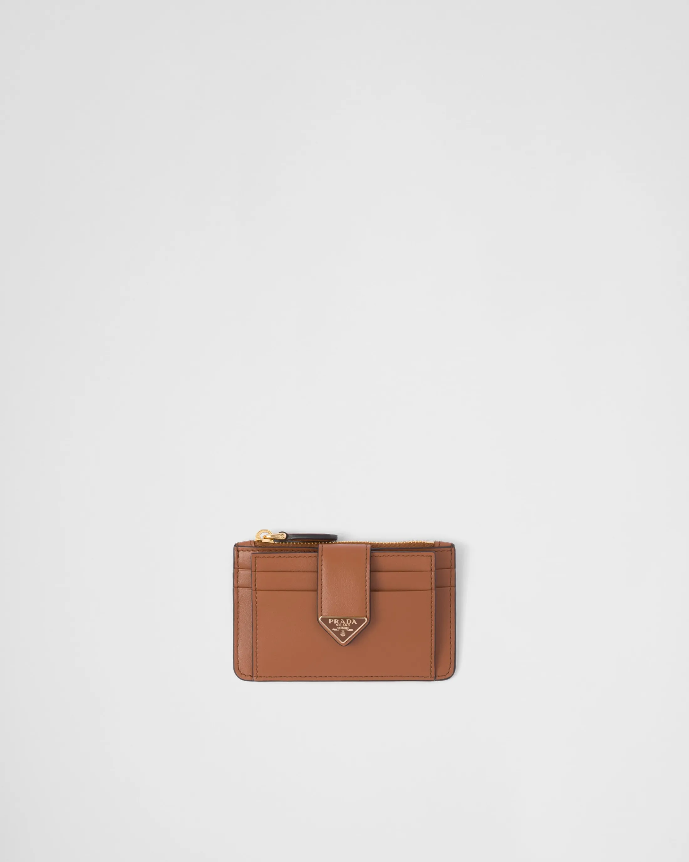 Prada Leather card holder Cognac Online