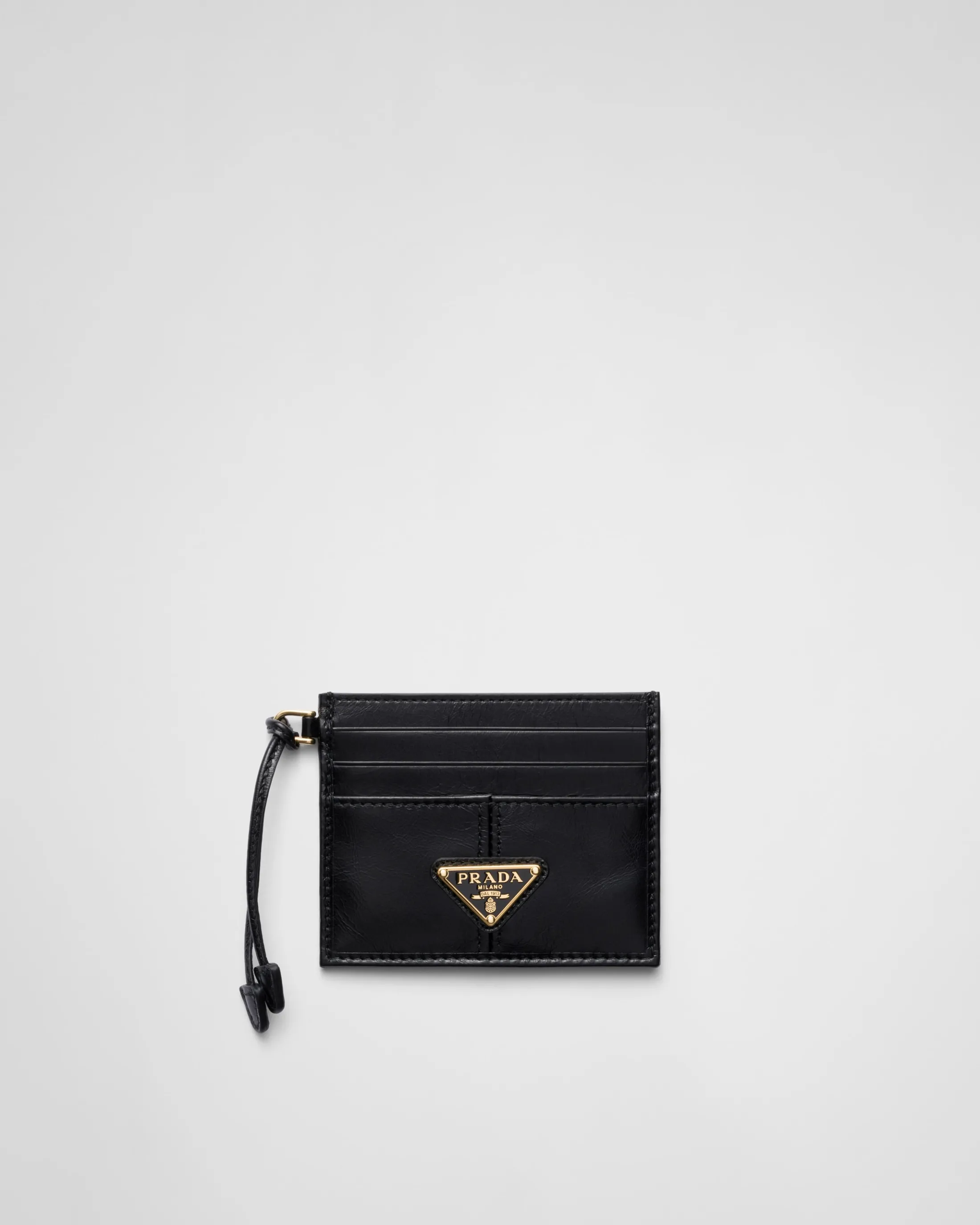 Prada Leather card holder Black Discount