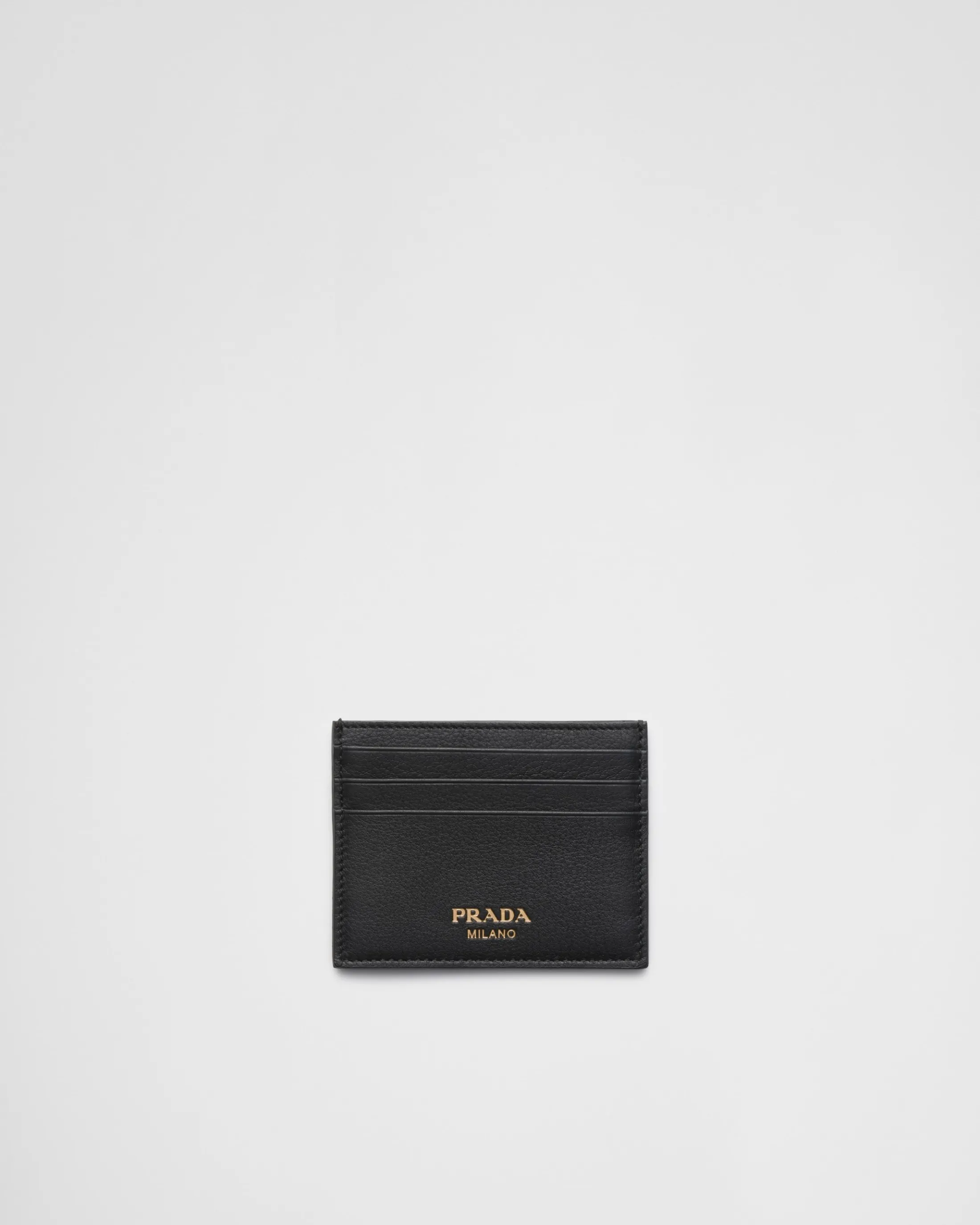 Prada Leather card holder Black Fashion