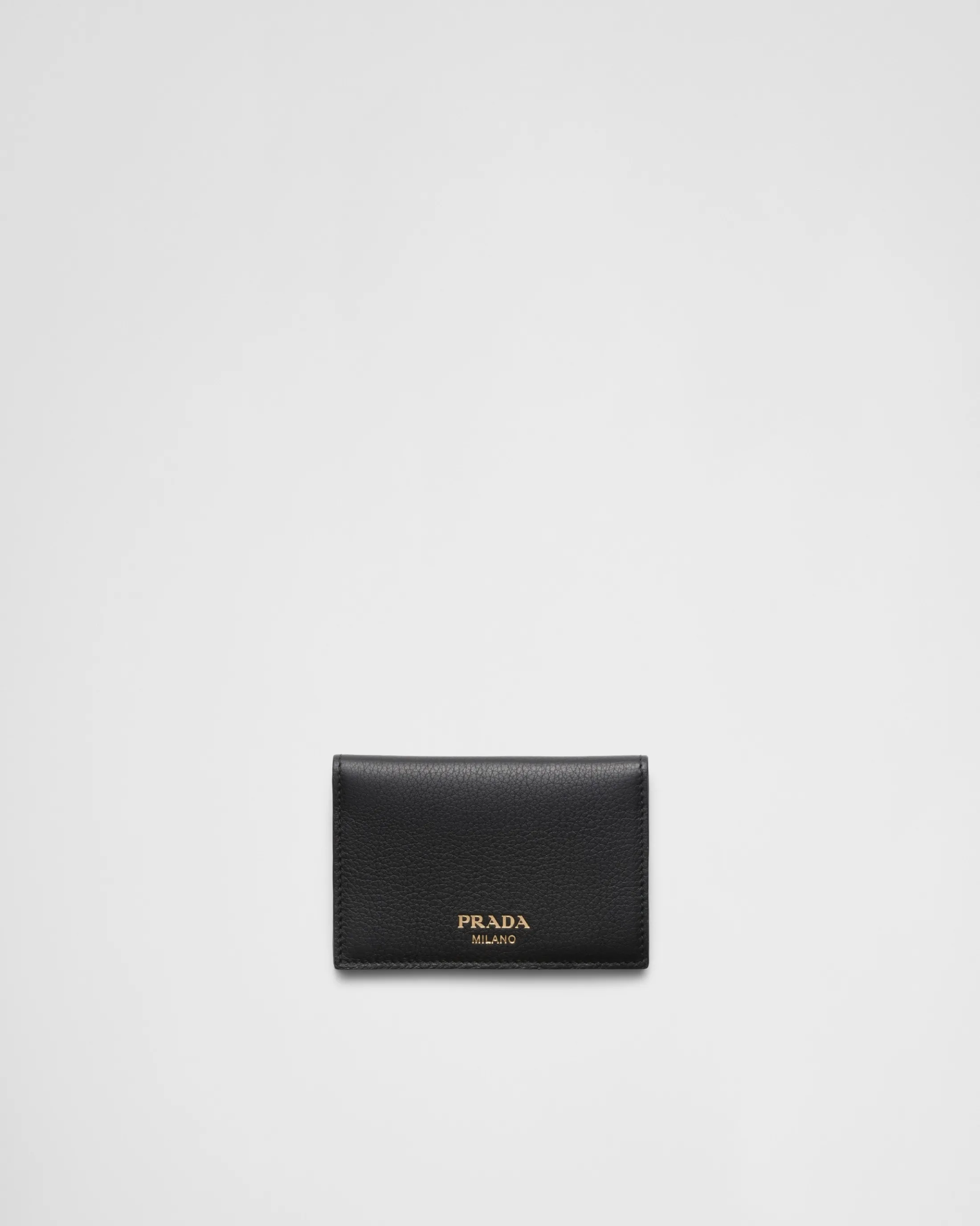 Prada Leather card holder Black New