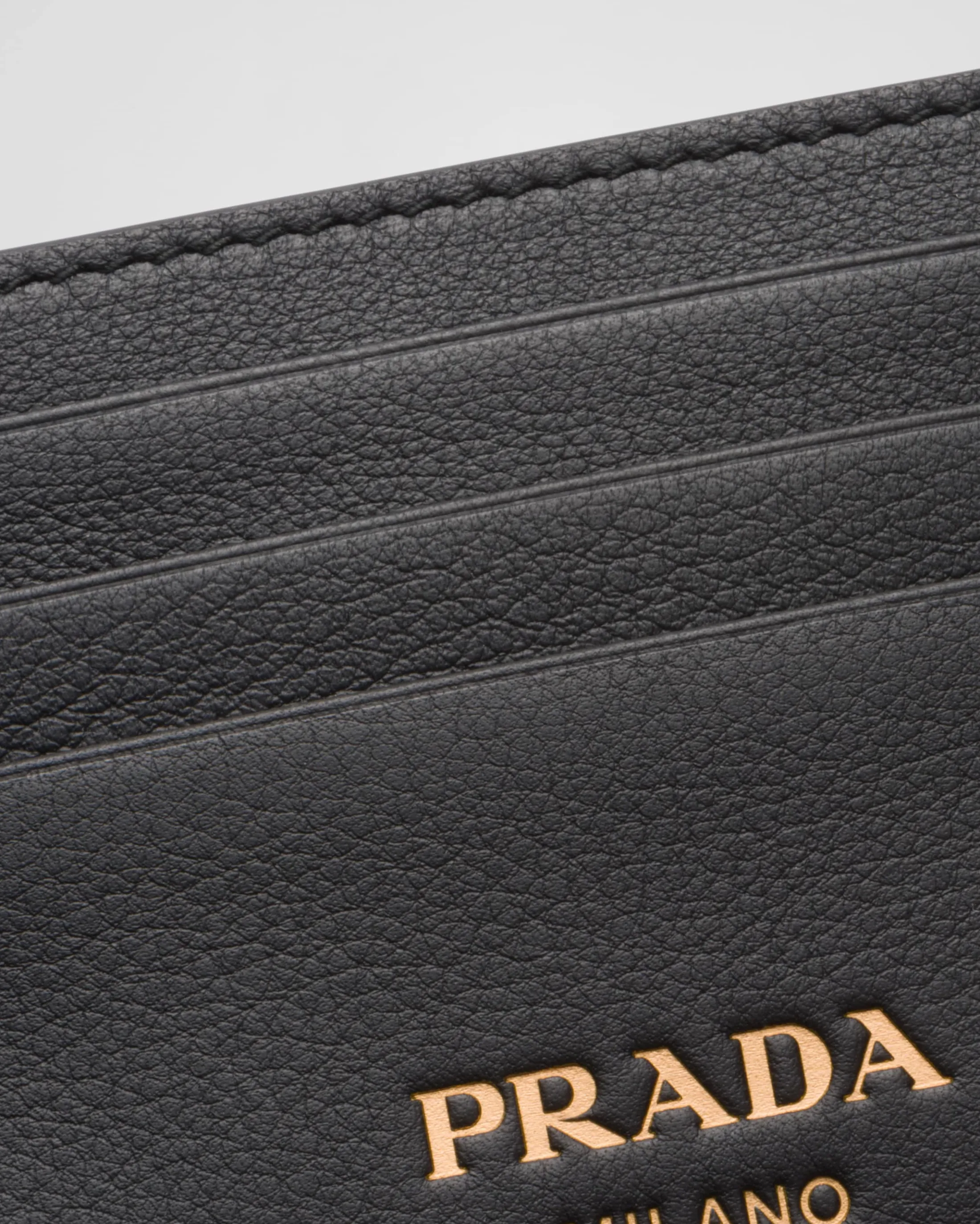 Prada Leather card holder Black Discount