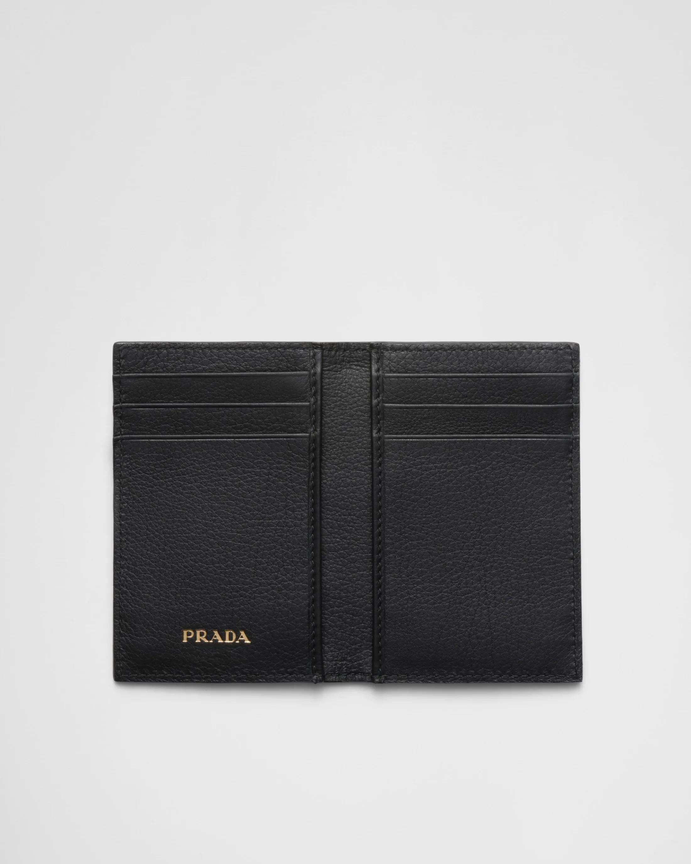 Prada Leather card holder Black New