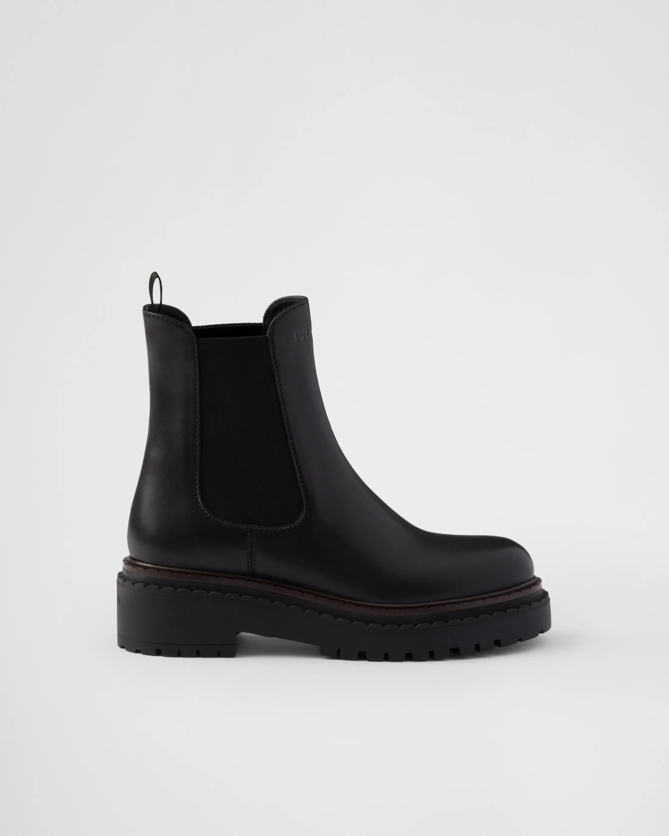 Prada Leather Chelsea boots Black Best Sale